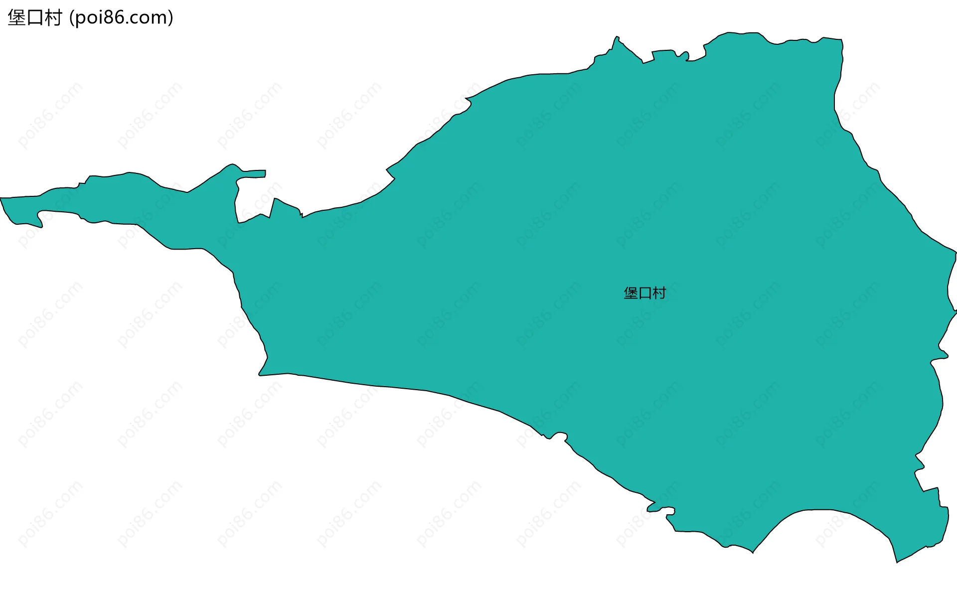 堡口村边界地图