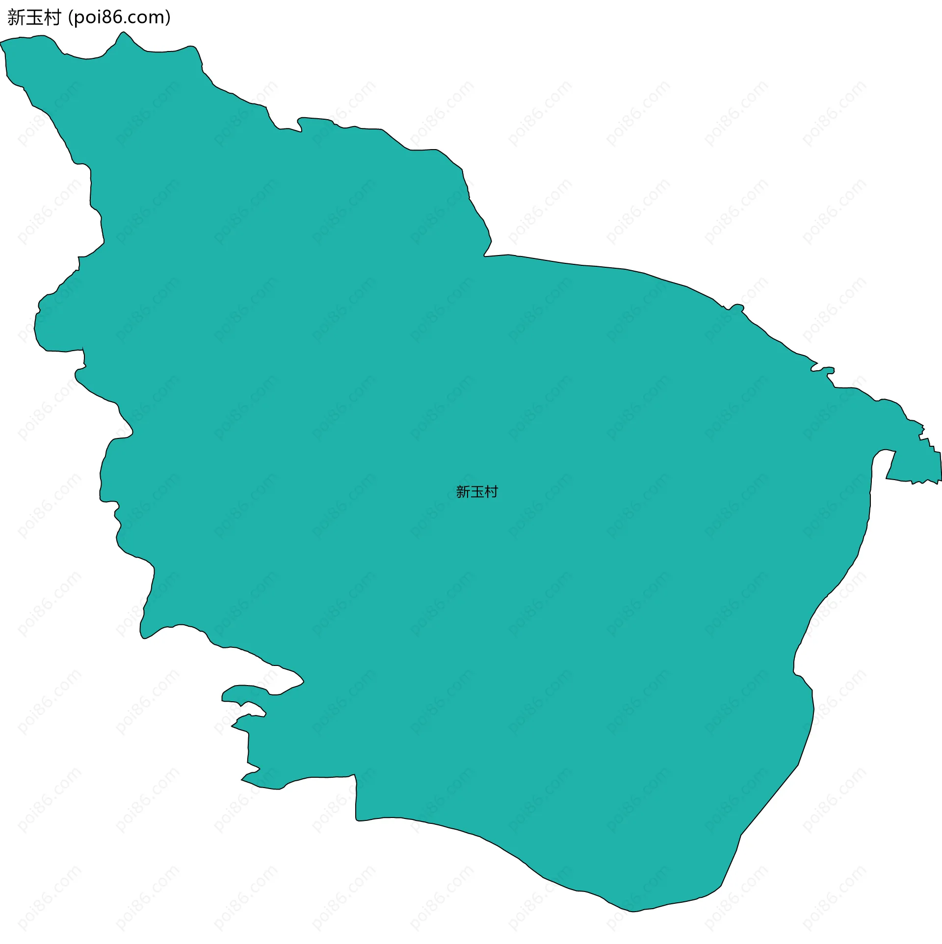 新玉村边界地图