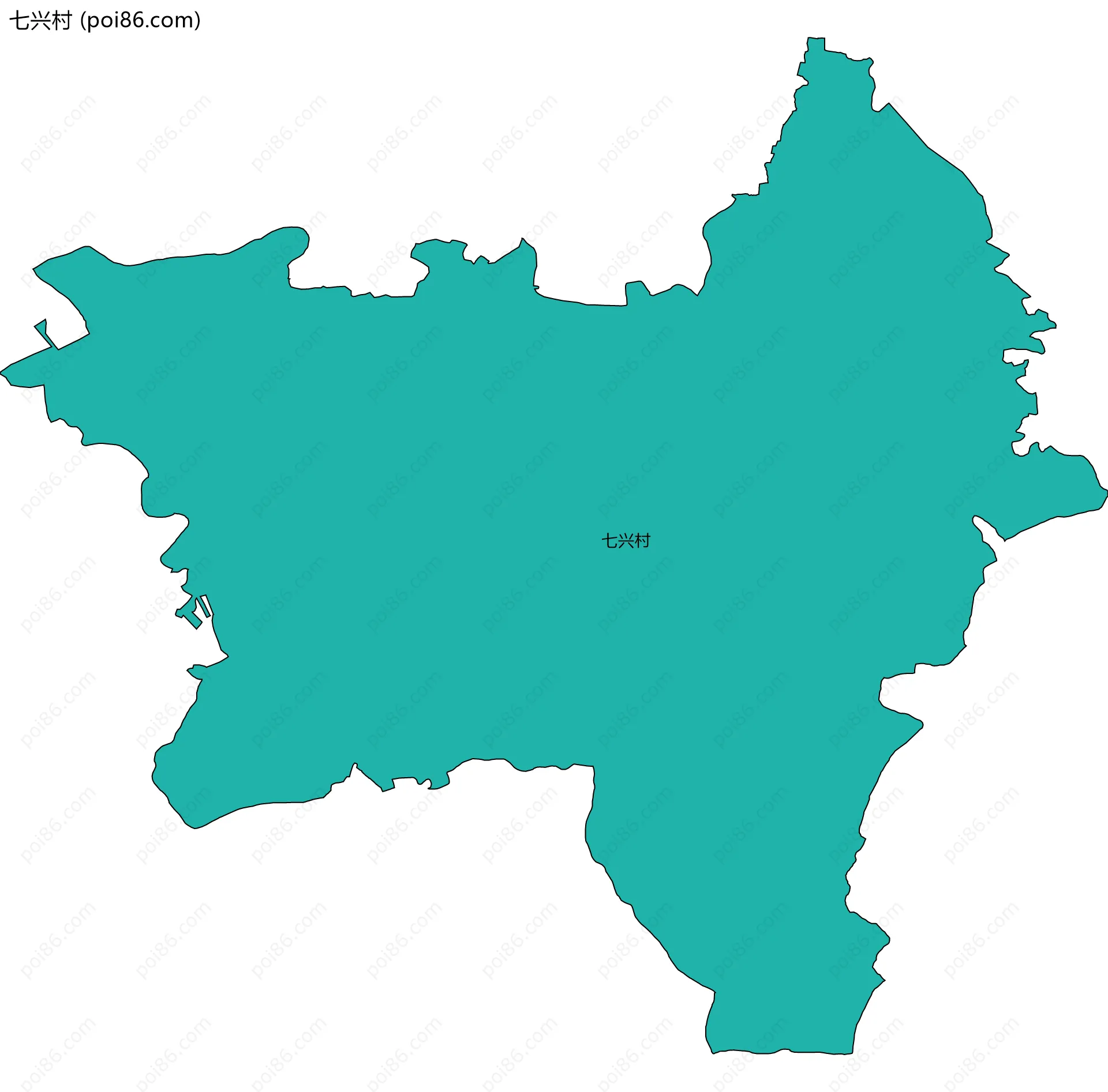 七兴村边界地图