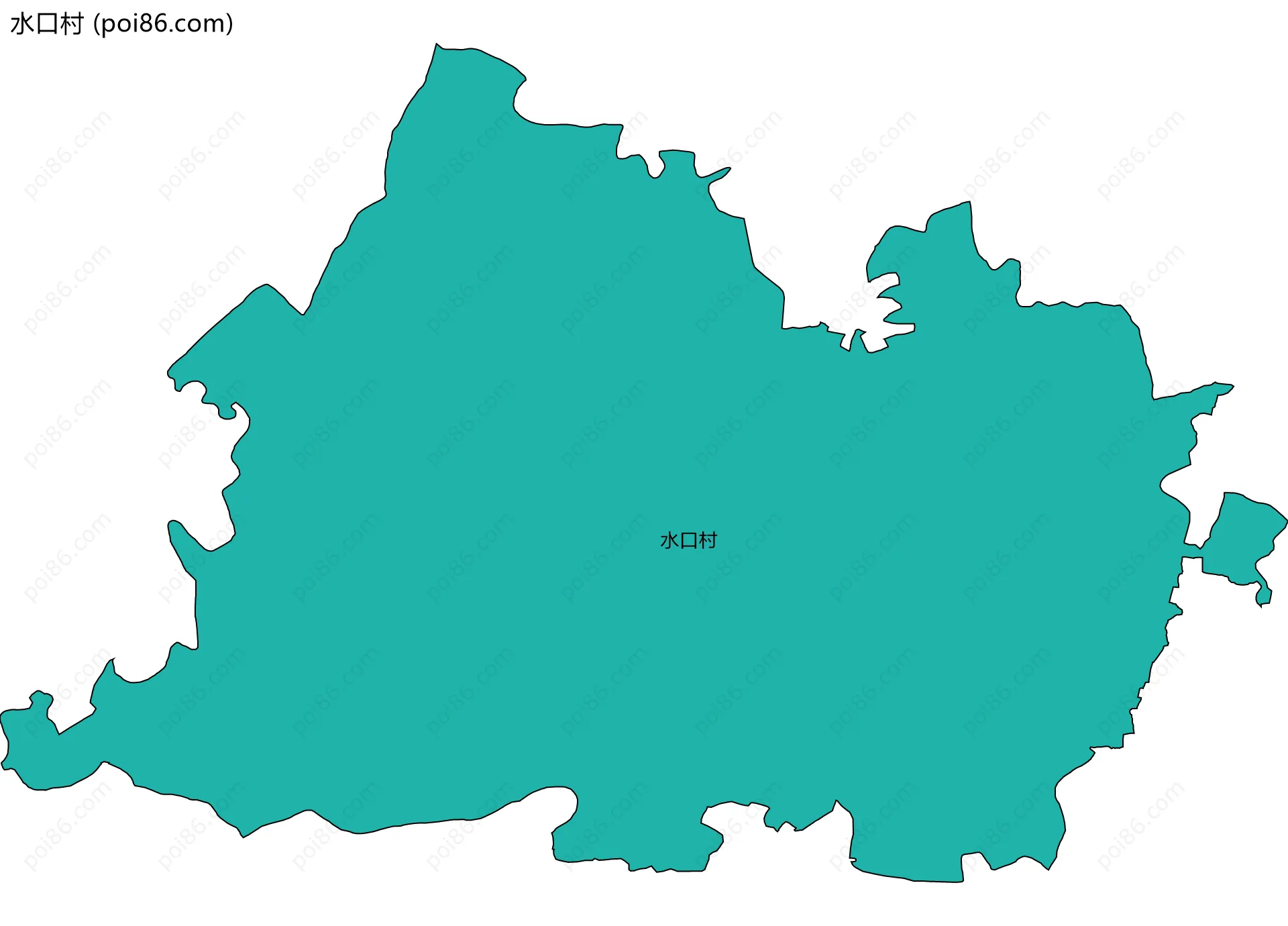水口村边界地图