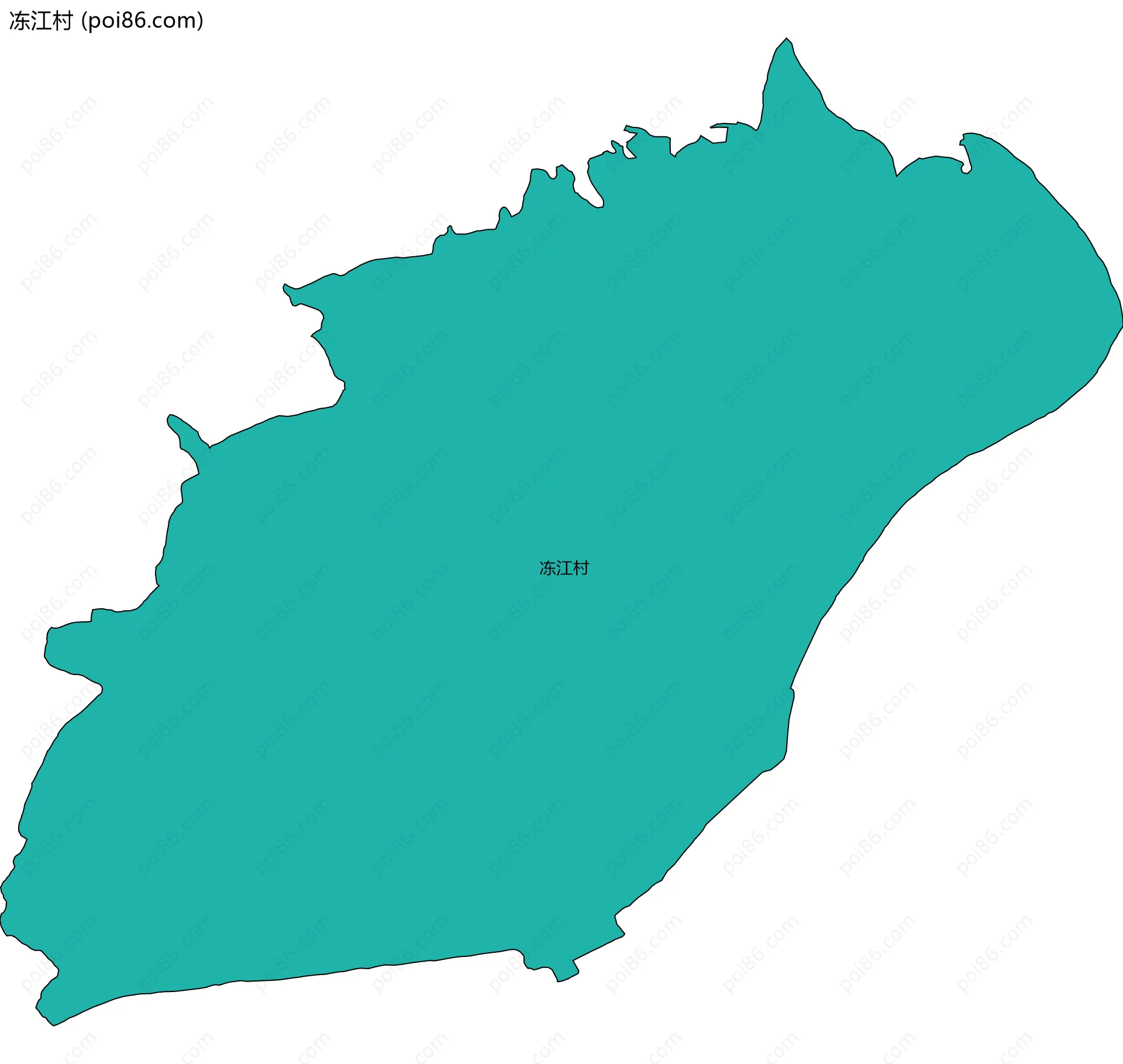 冻江村边界地图