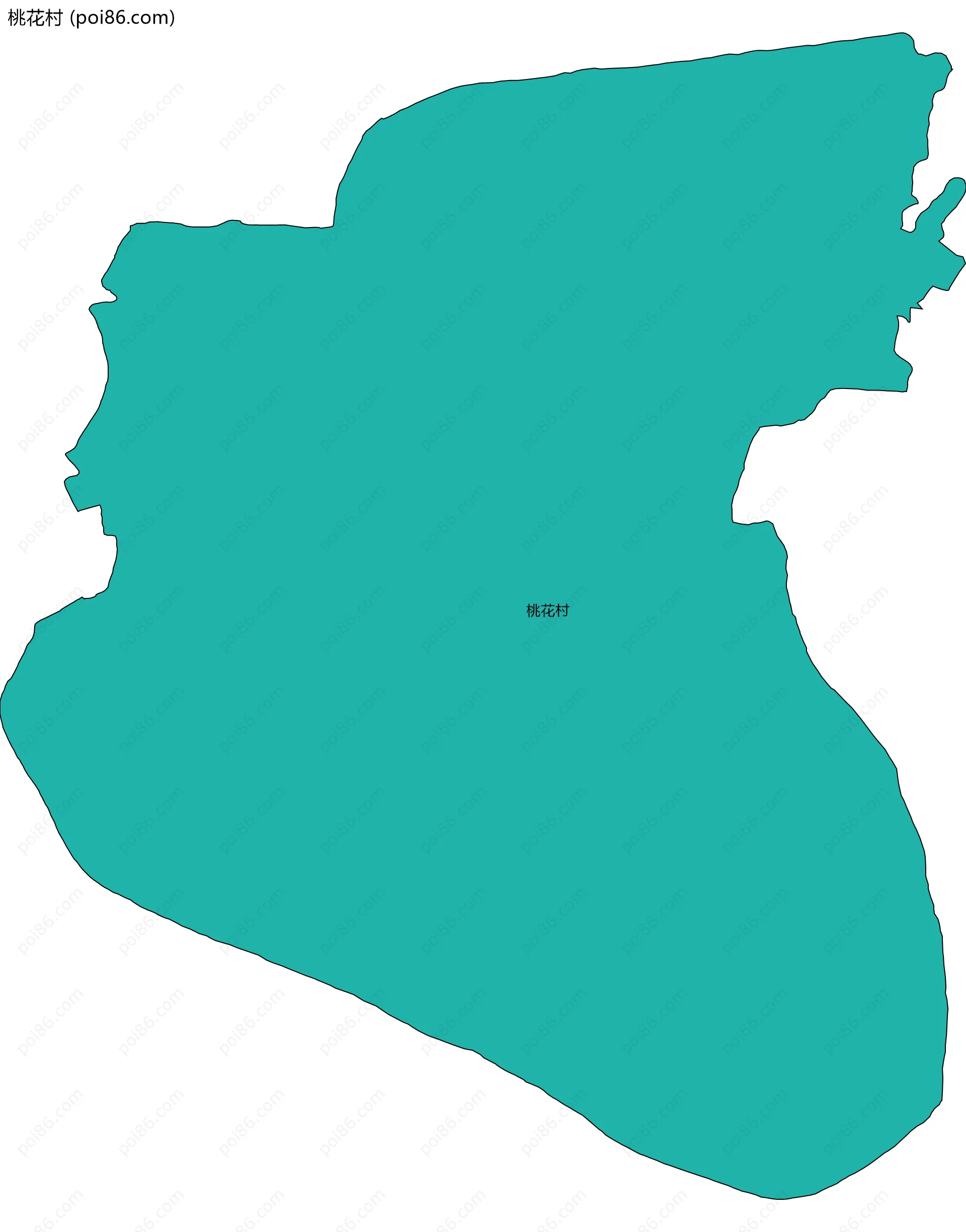 桃花村边界地图