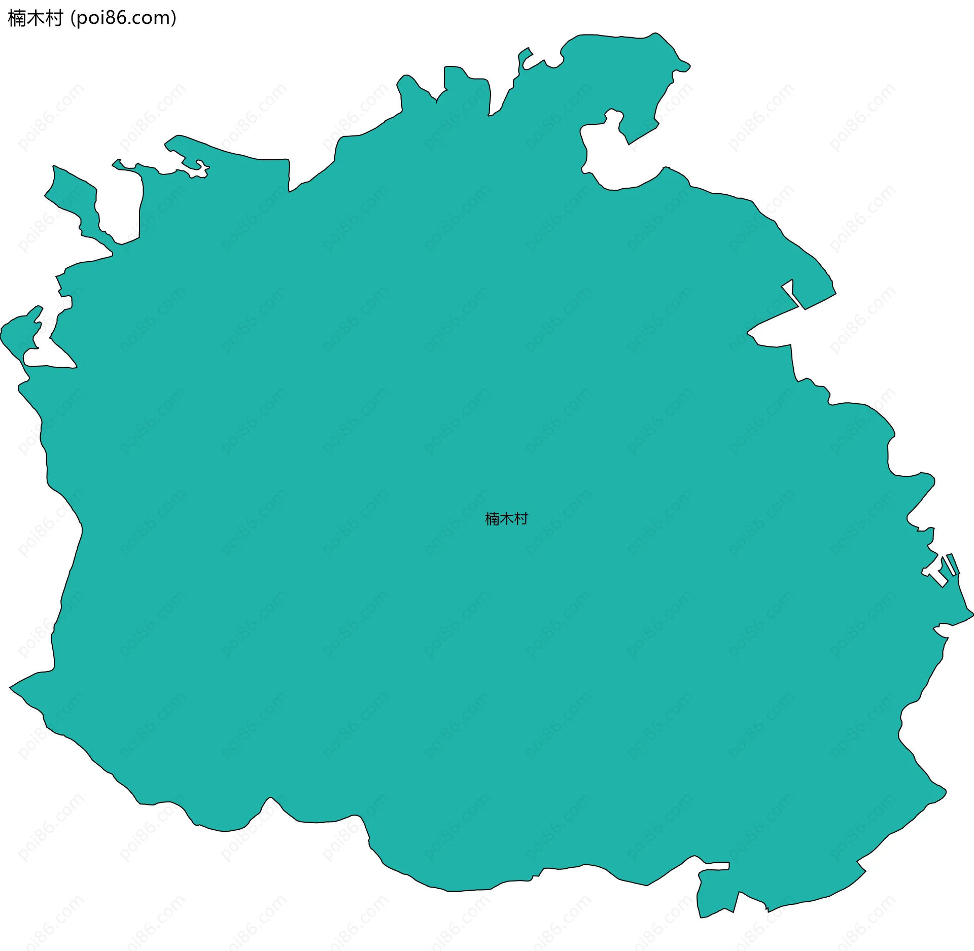 楠木村边界地图