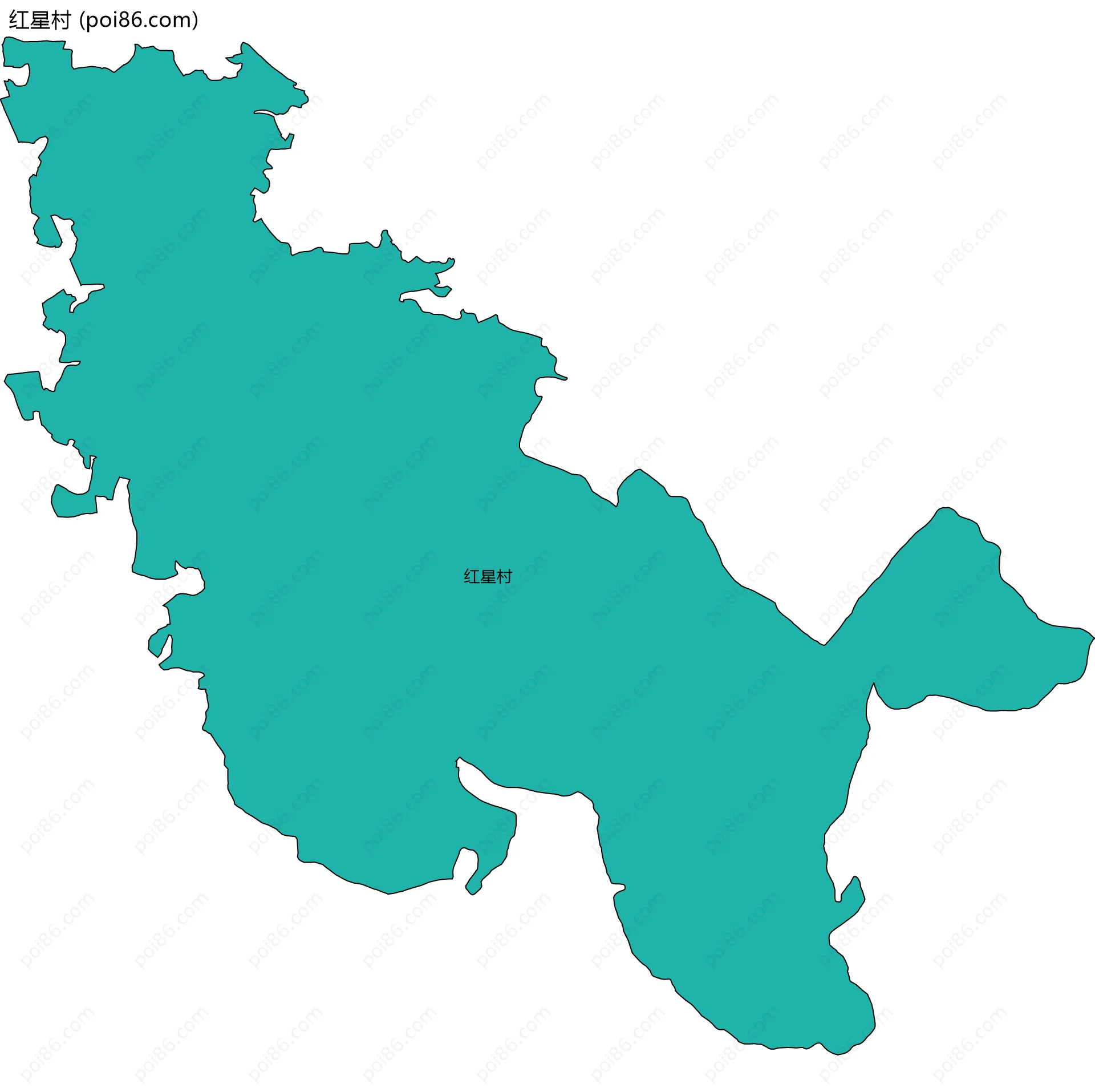 红星村边界地图