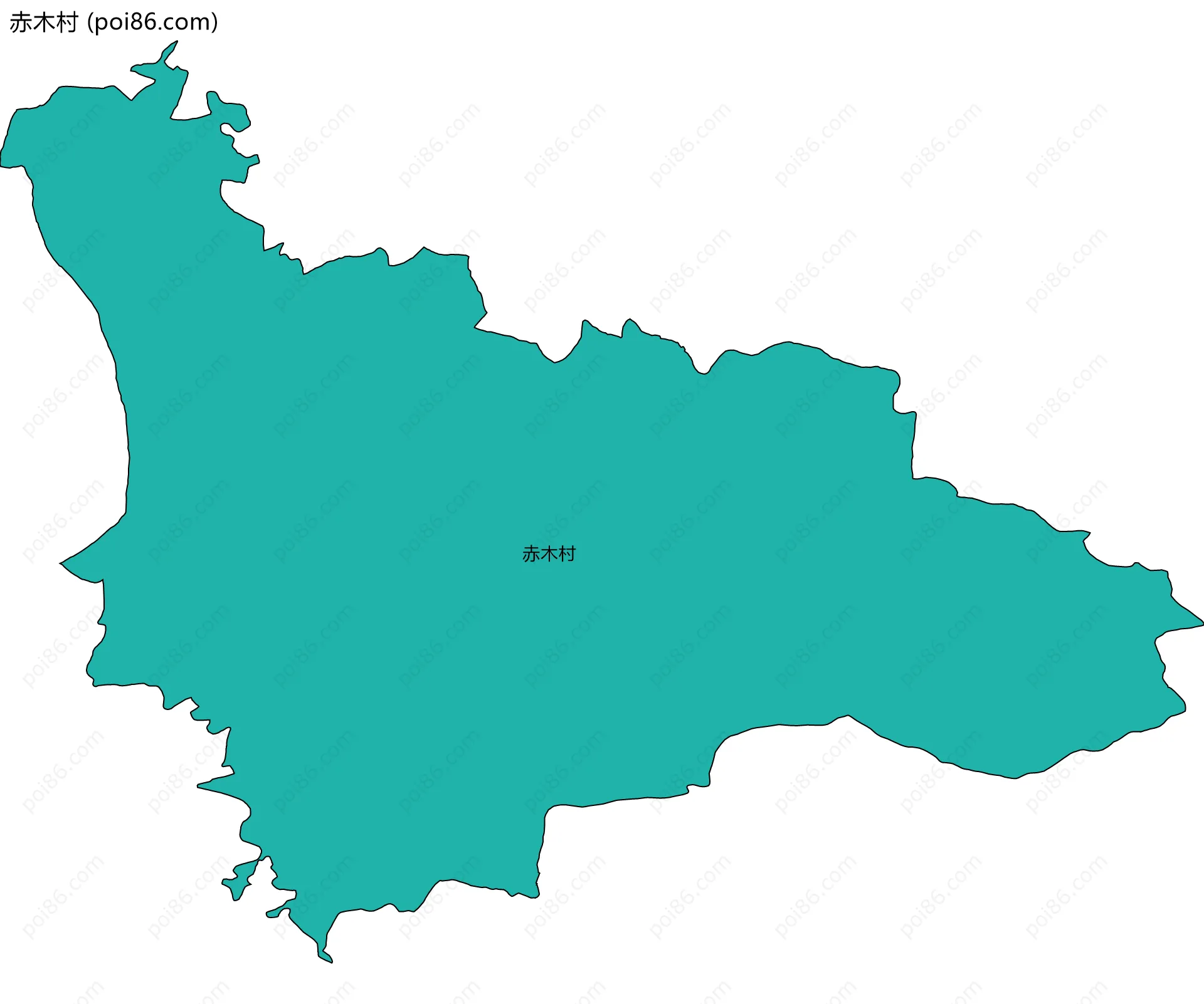 赤木村边界地图