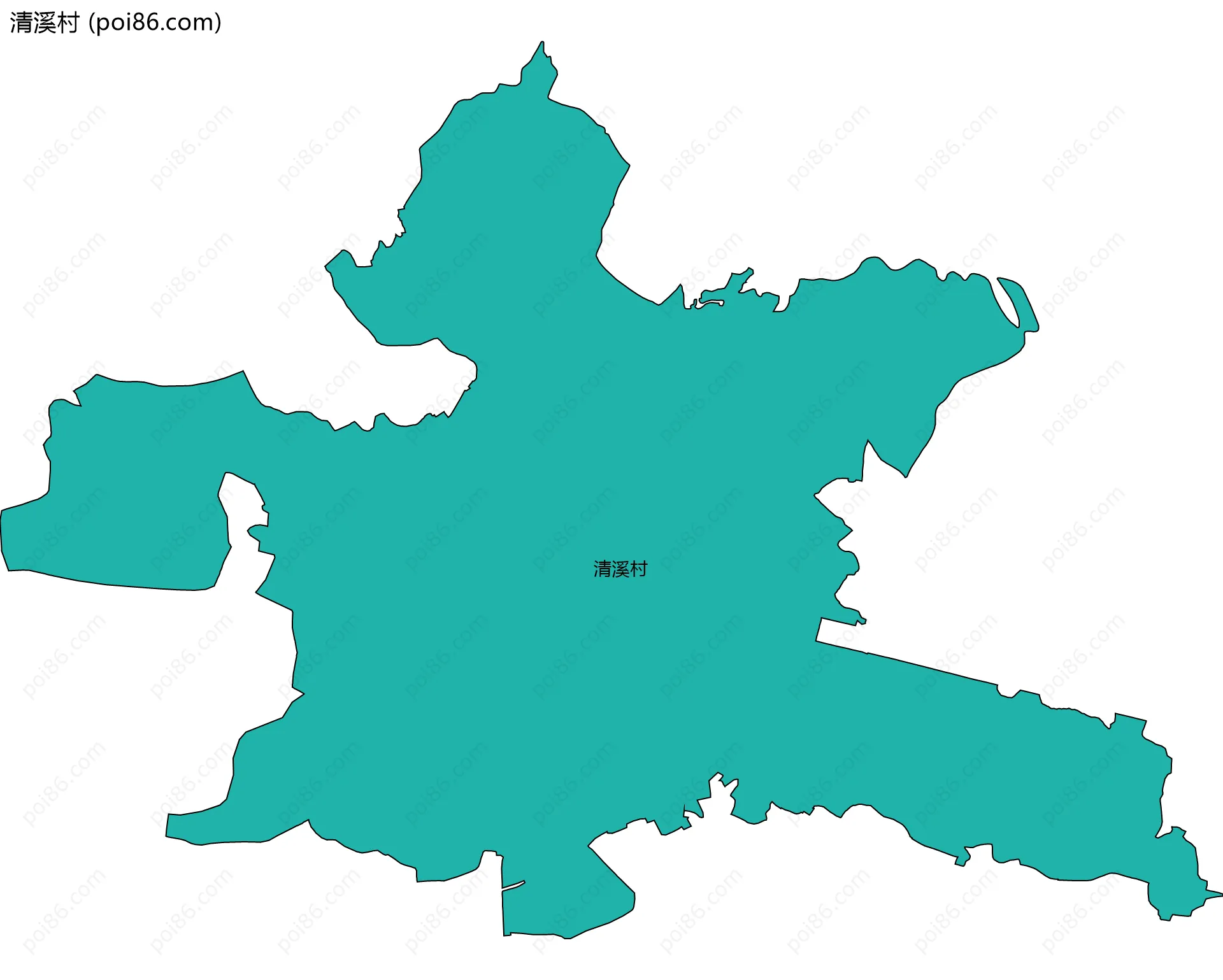清溪村边界地图