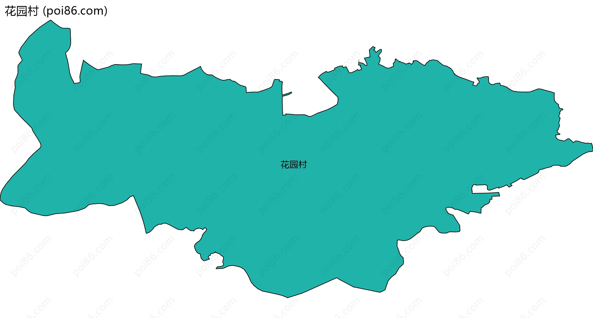 花园村边界地图