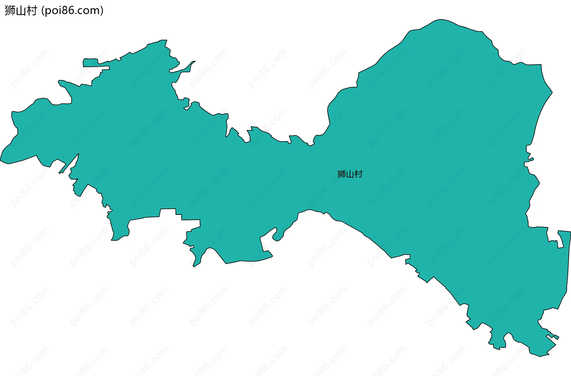 狮山村边界地图