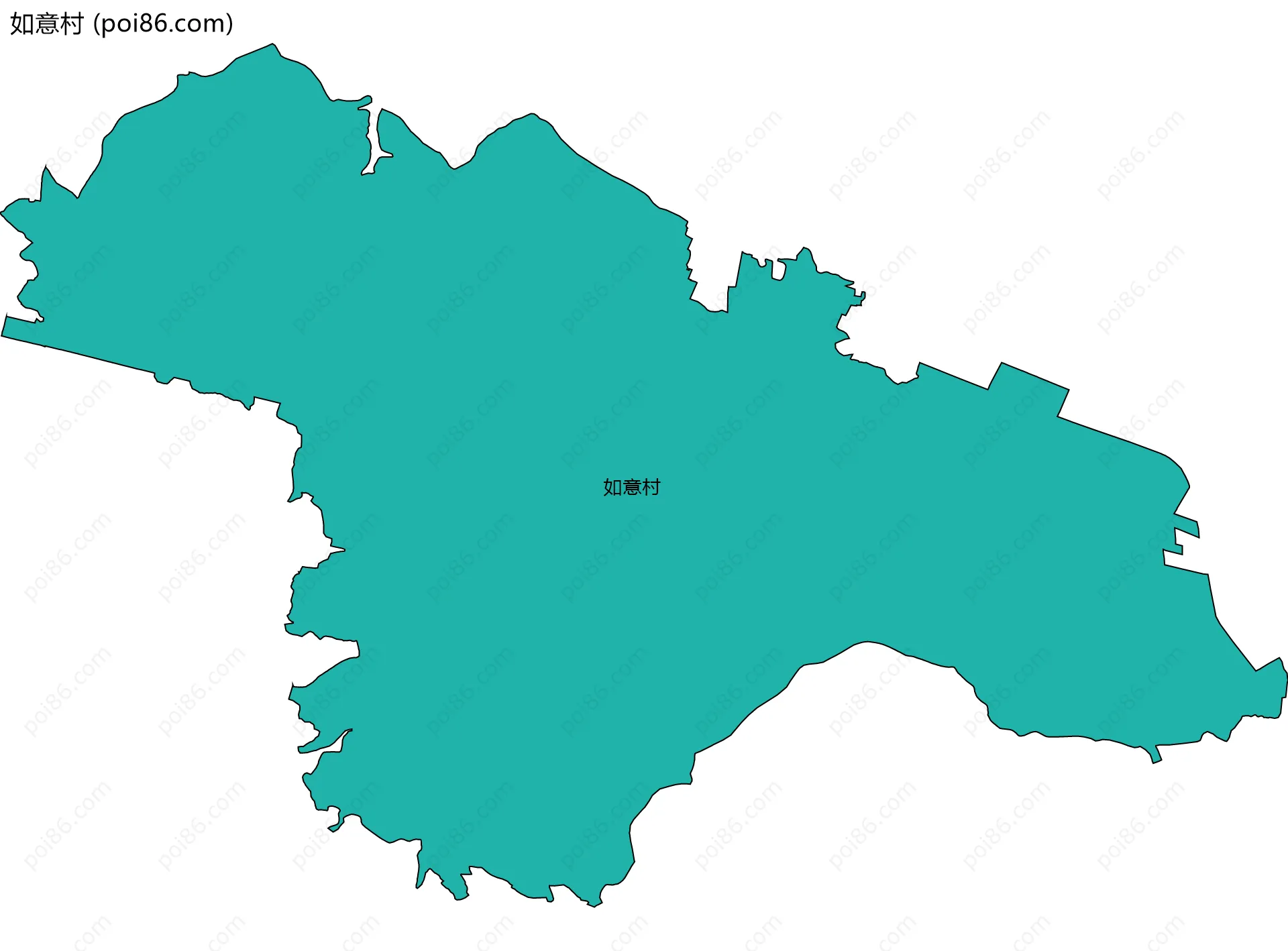 如意村边界地图