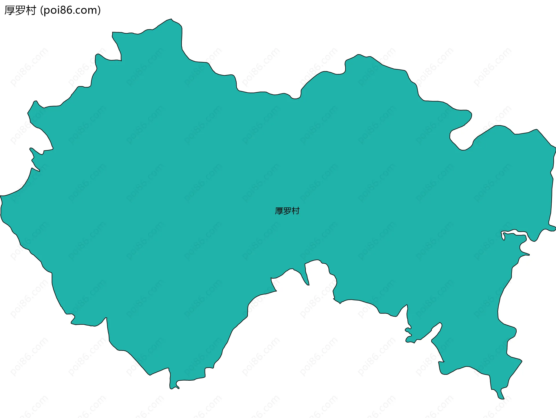 厚罗村边界地图