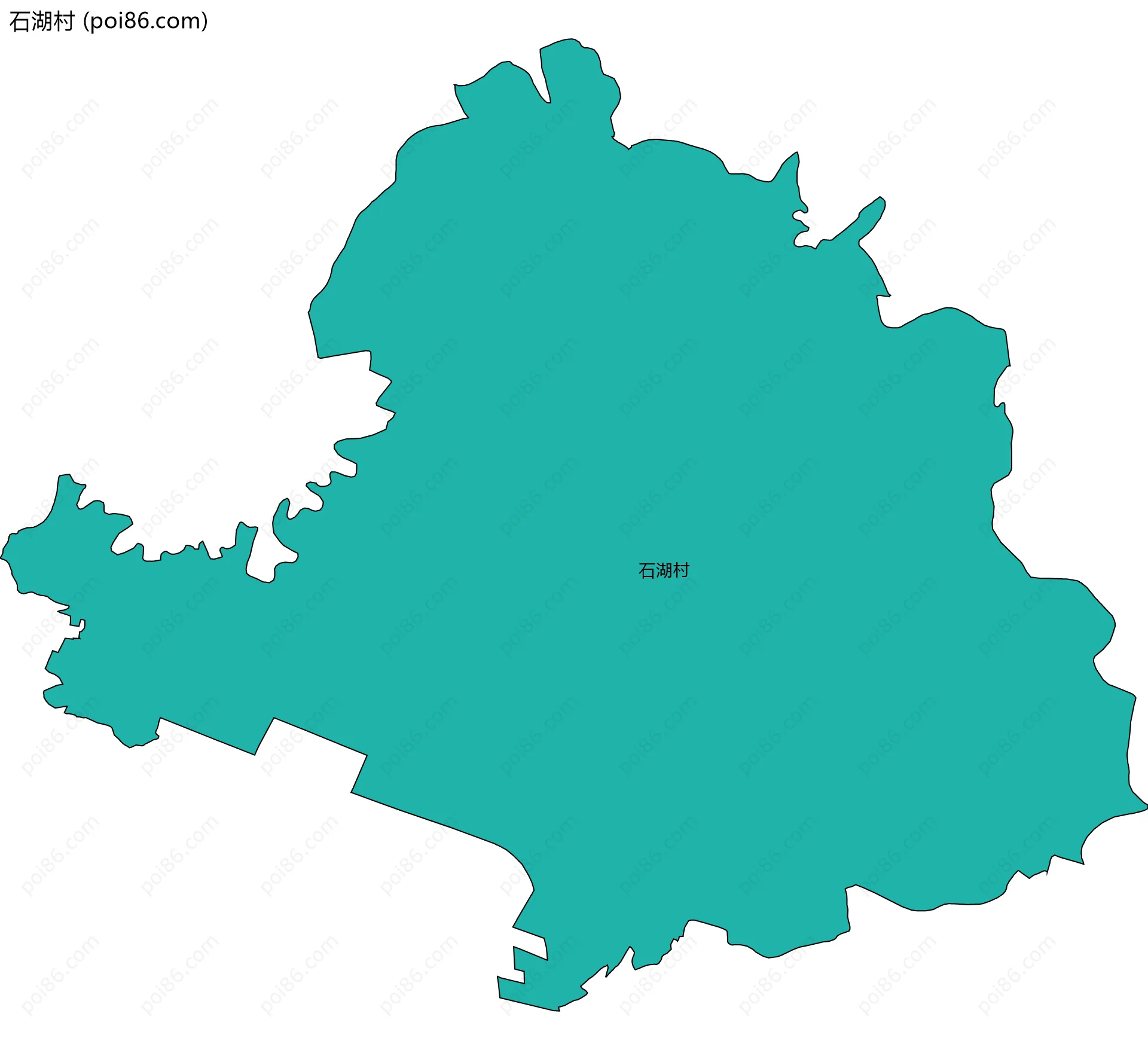 石湖村边界地图