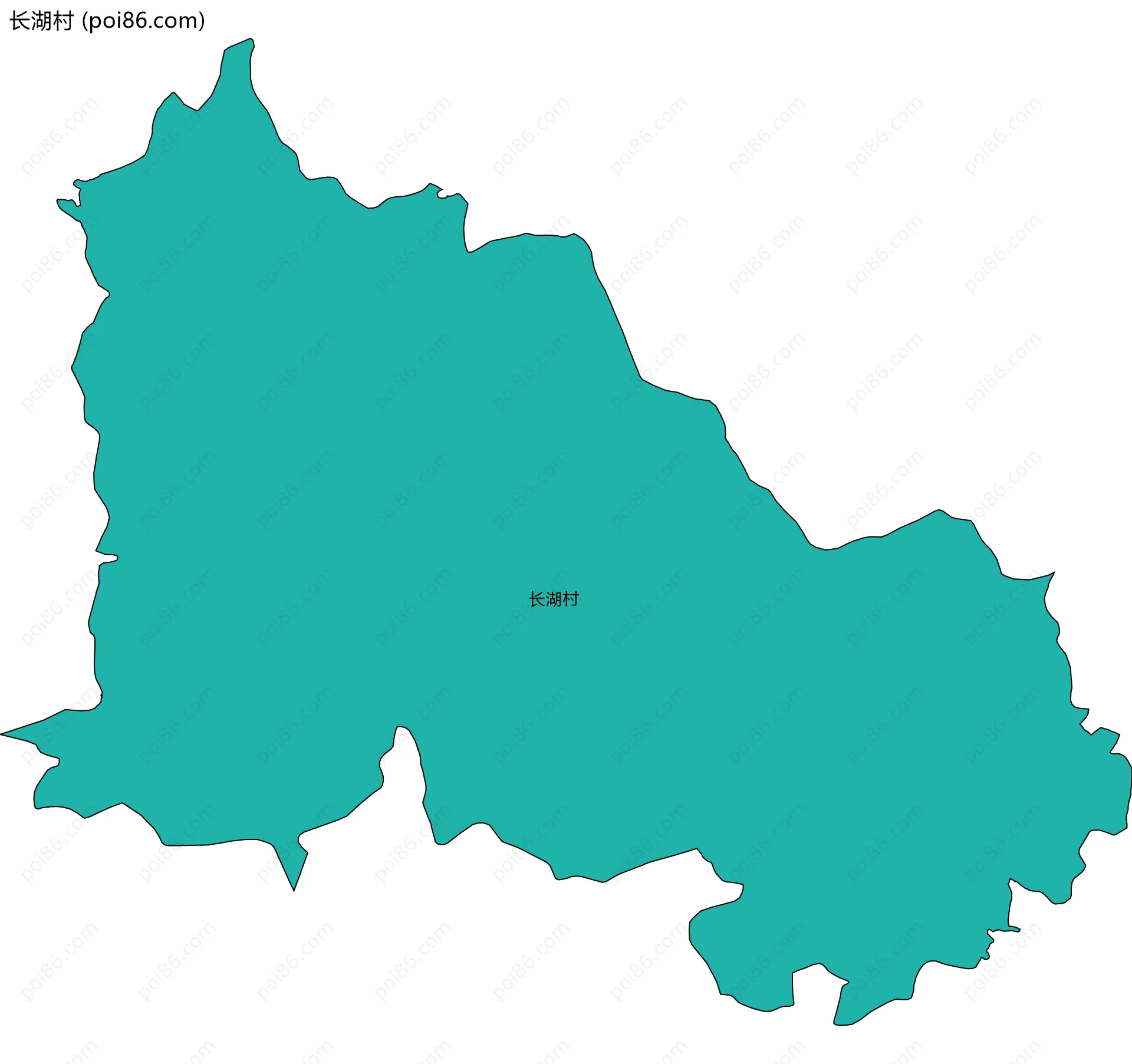 长湖村边界地图