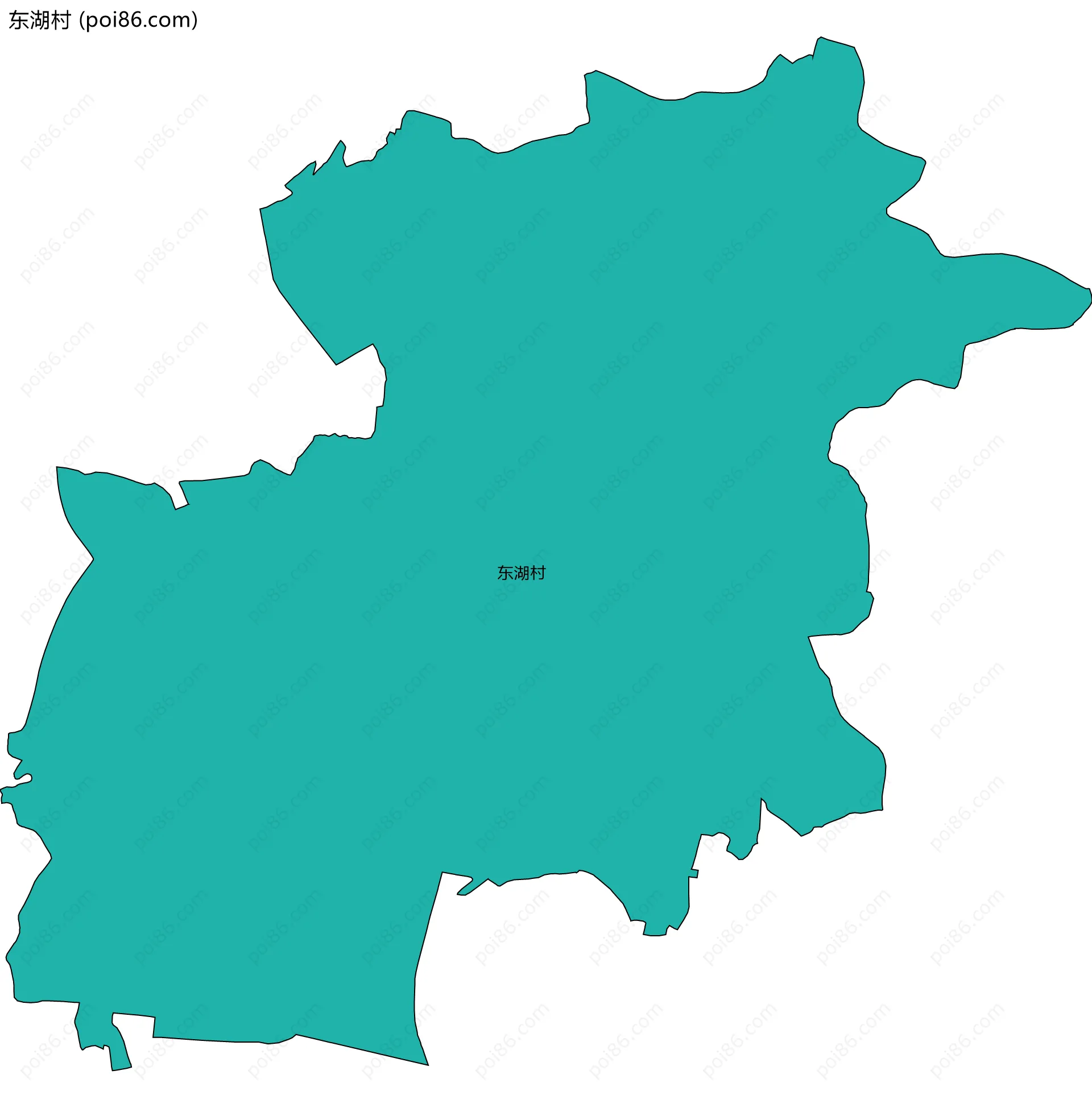 东湖村边界地图