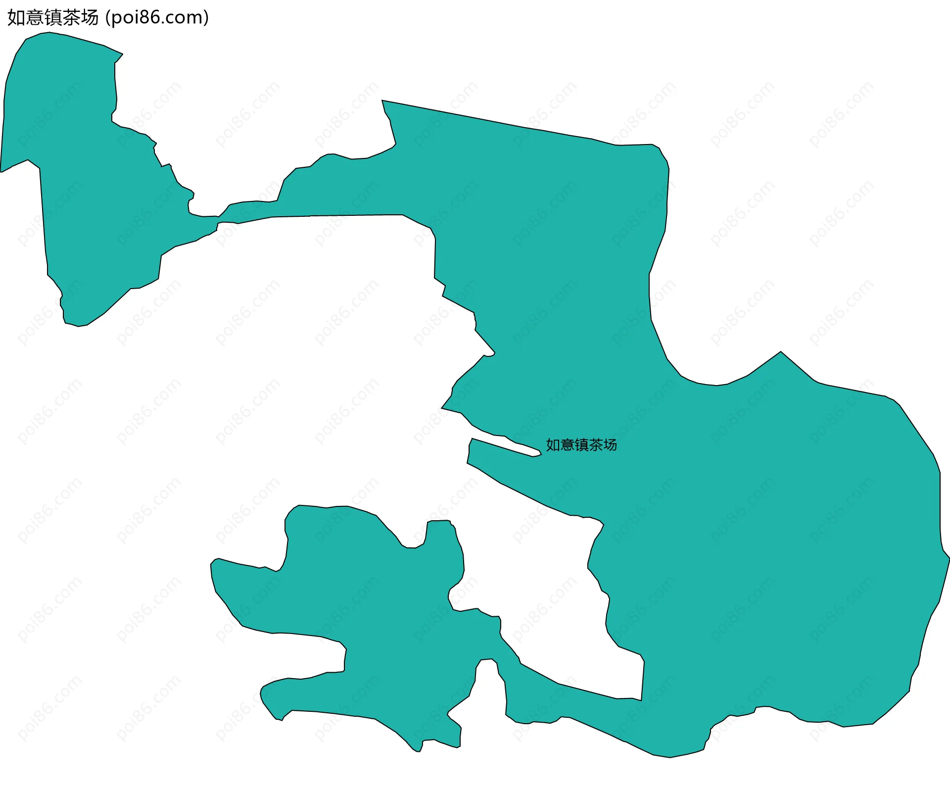 如意镇茶场边界地图