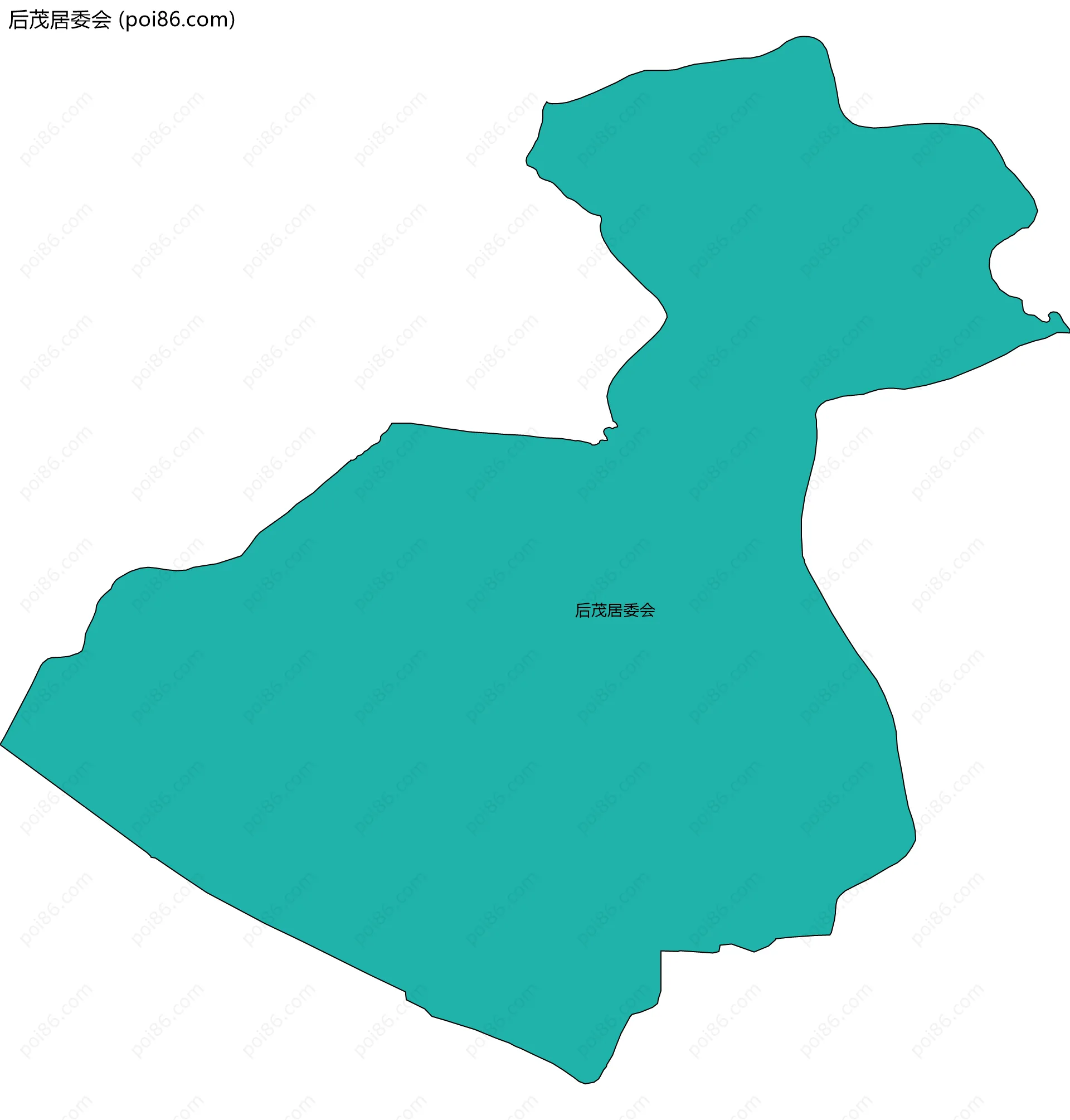 后茂居委会边界地图