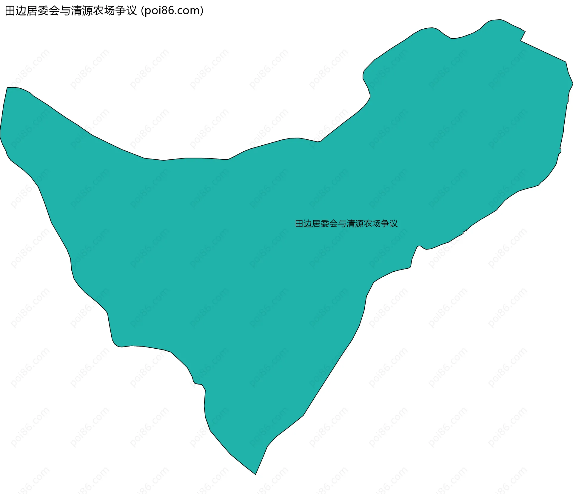 田边居委会与清源农场争议边界地图