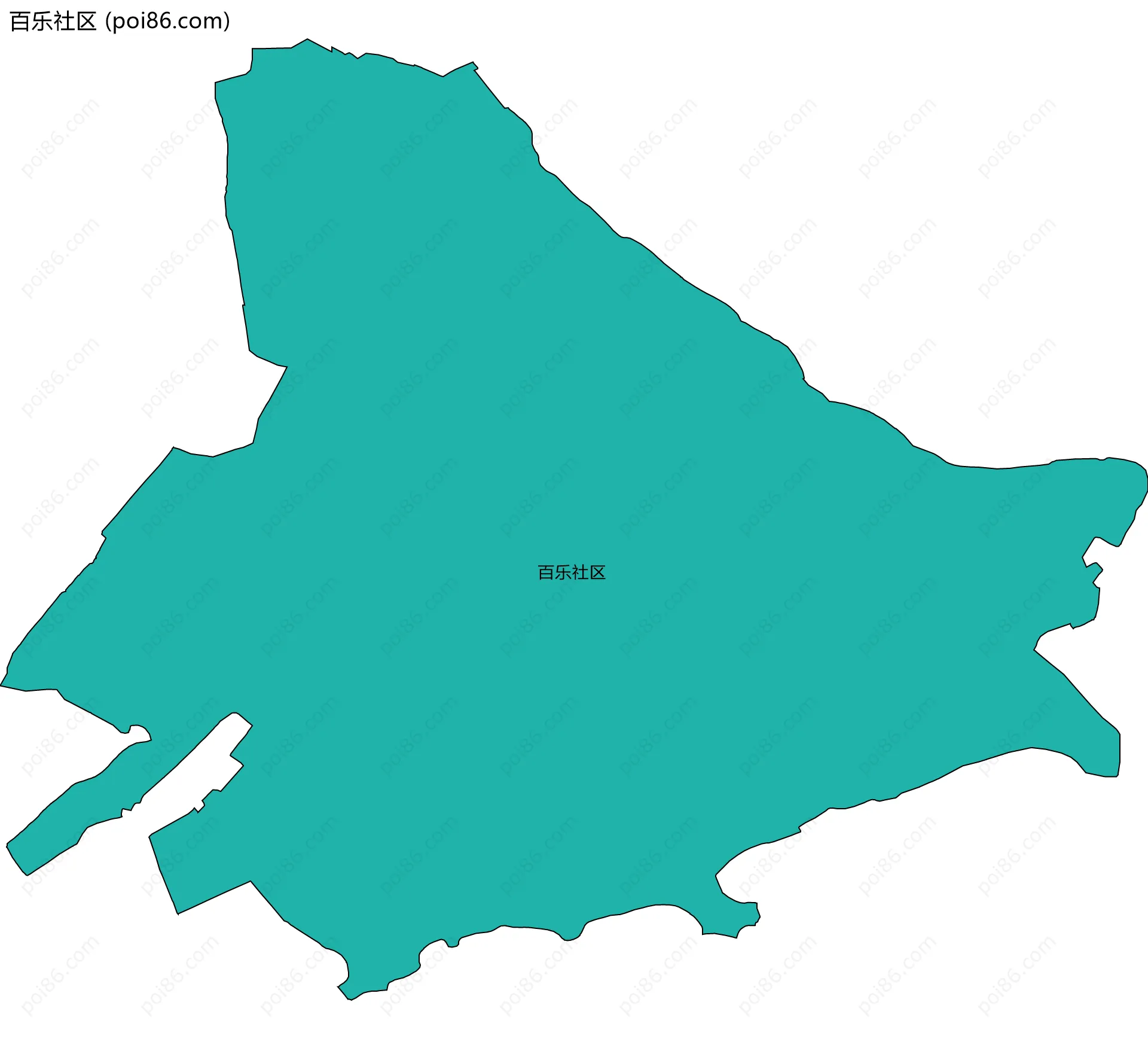 百乐社区边界地图