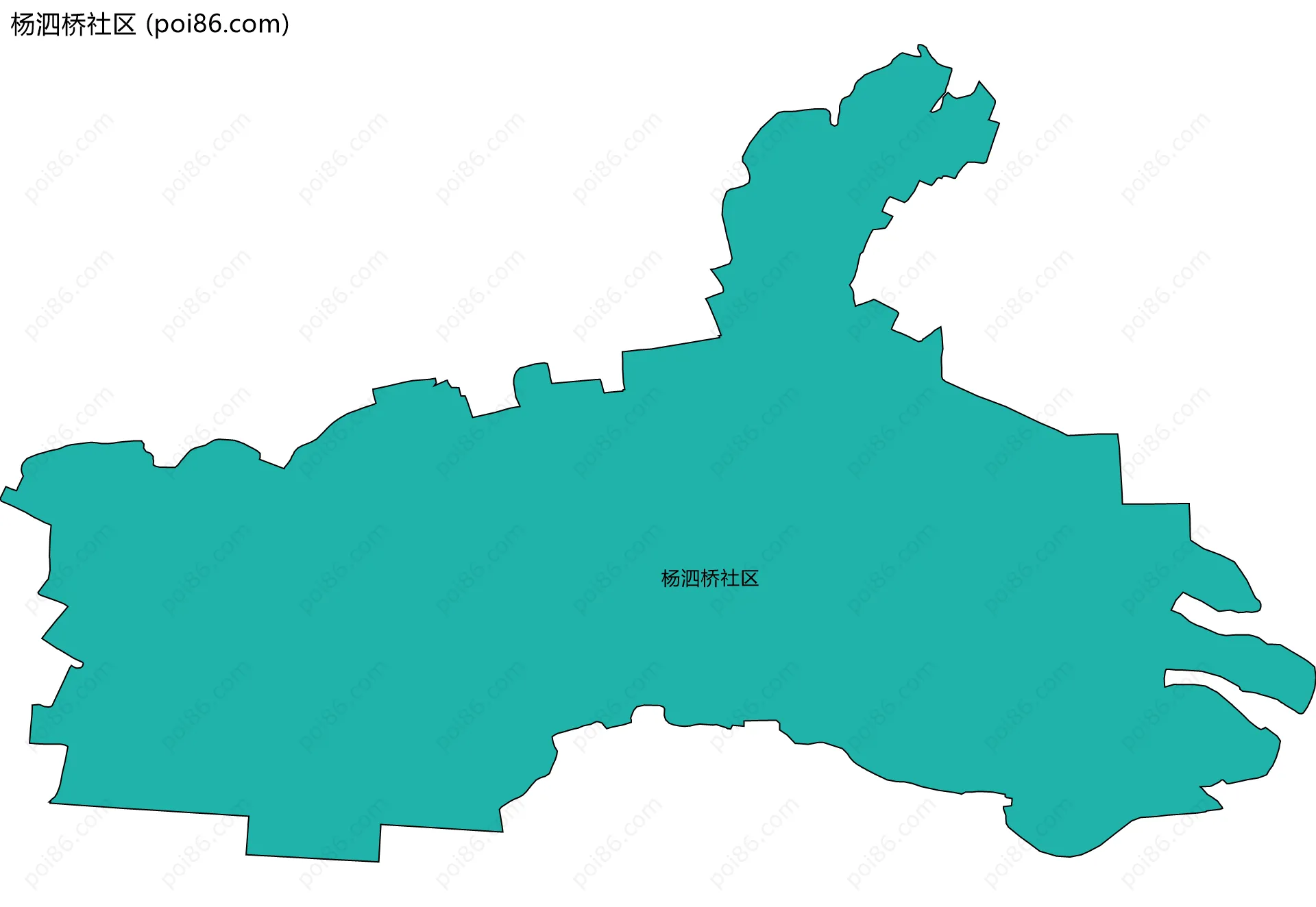 杨泗桥社区边界地图