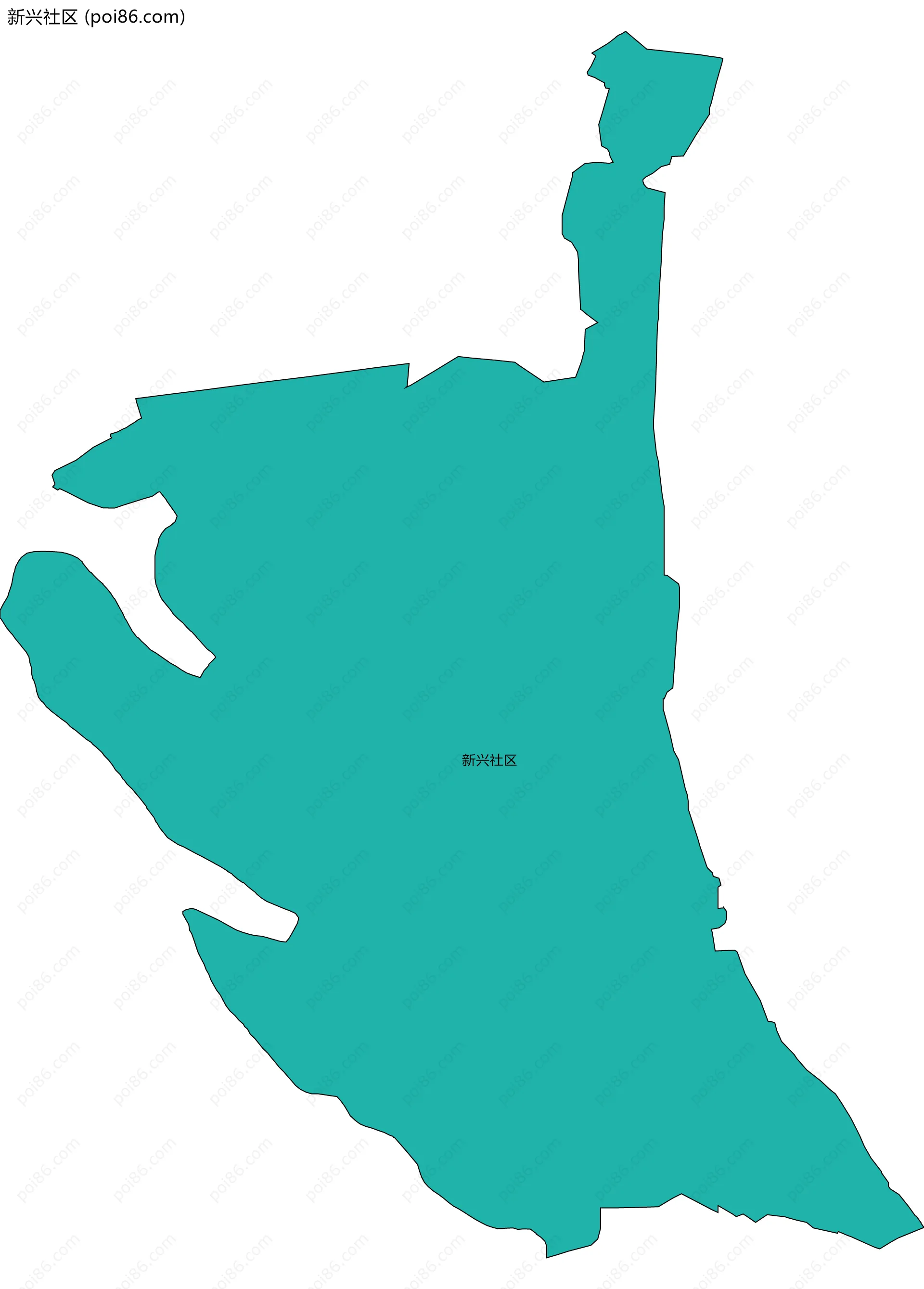 新兴社区边界地图