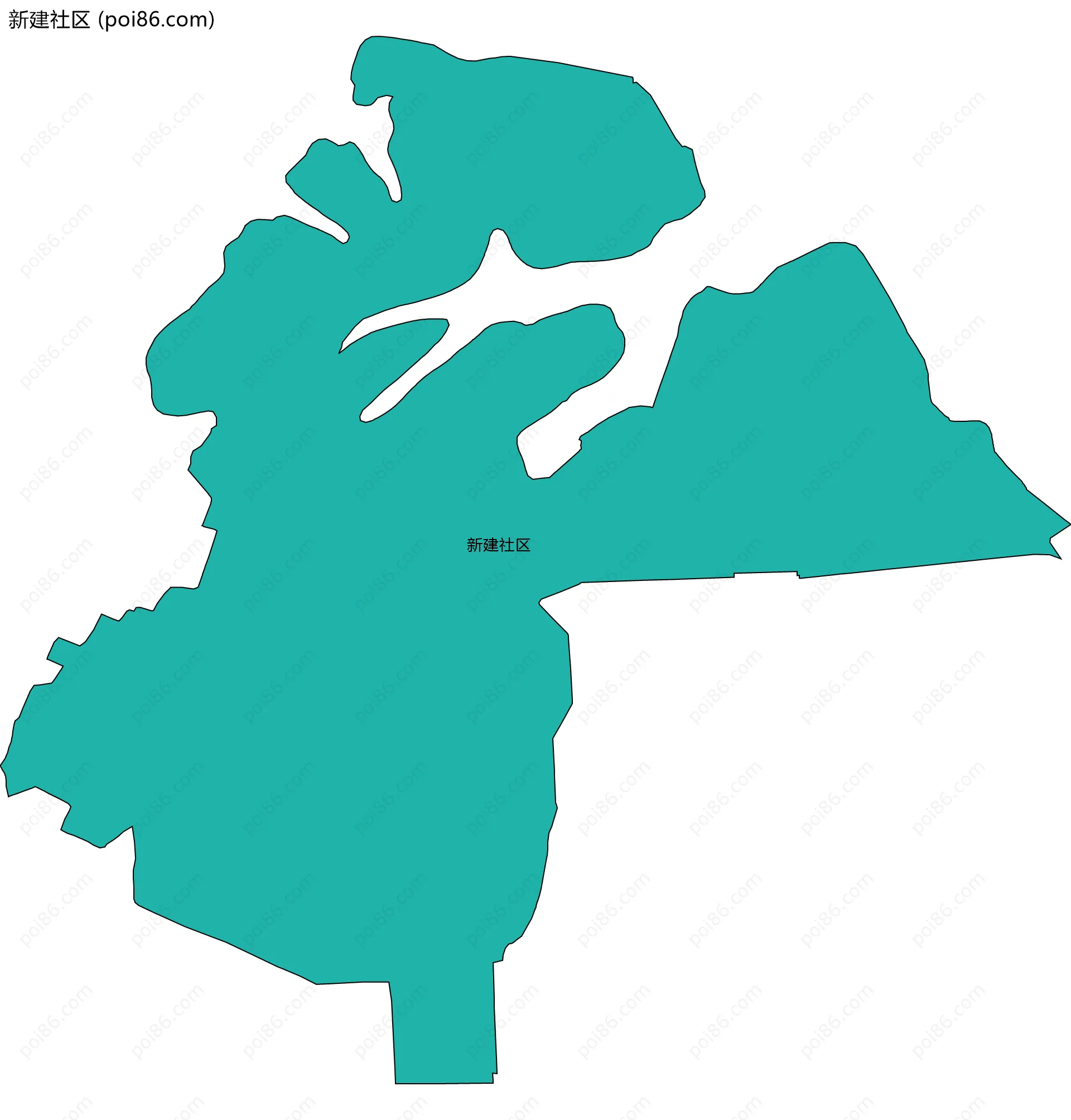 新建社区边界地图