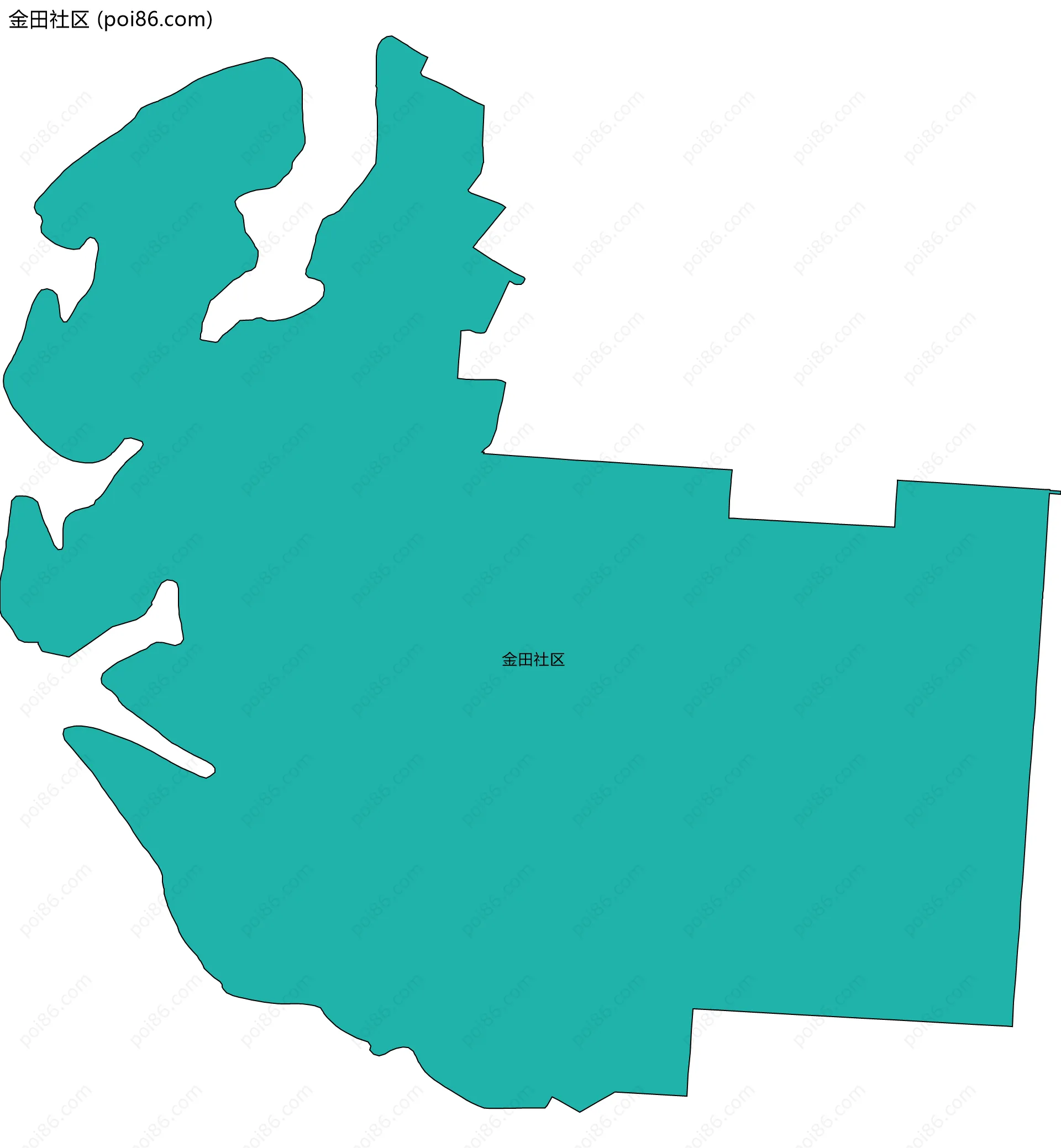 金田社区边界地图