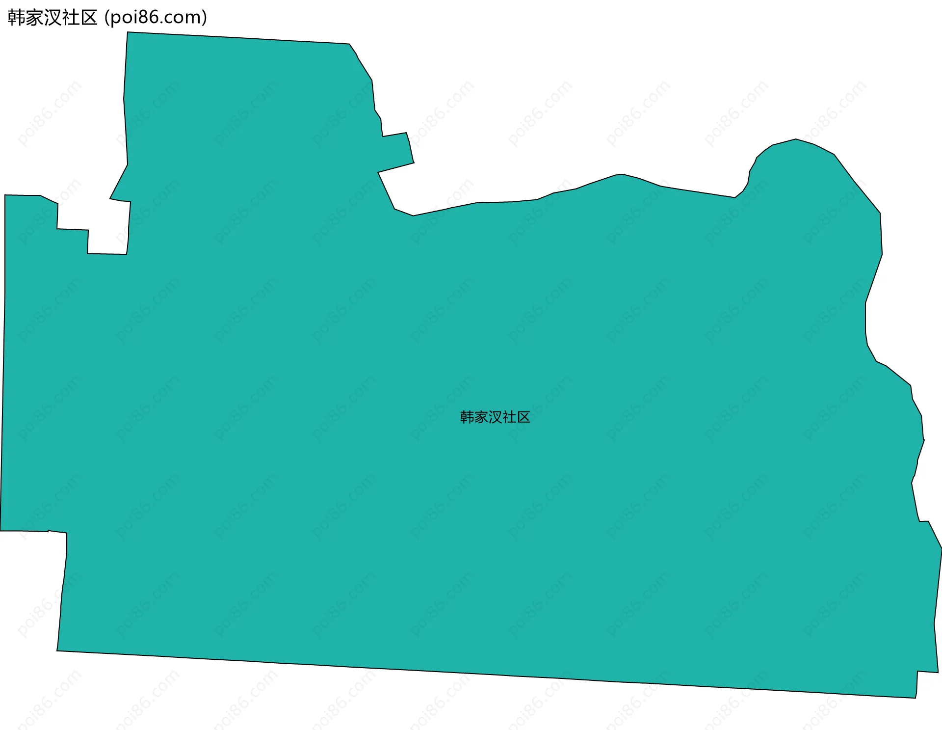韩家汊社区边界地图