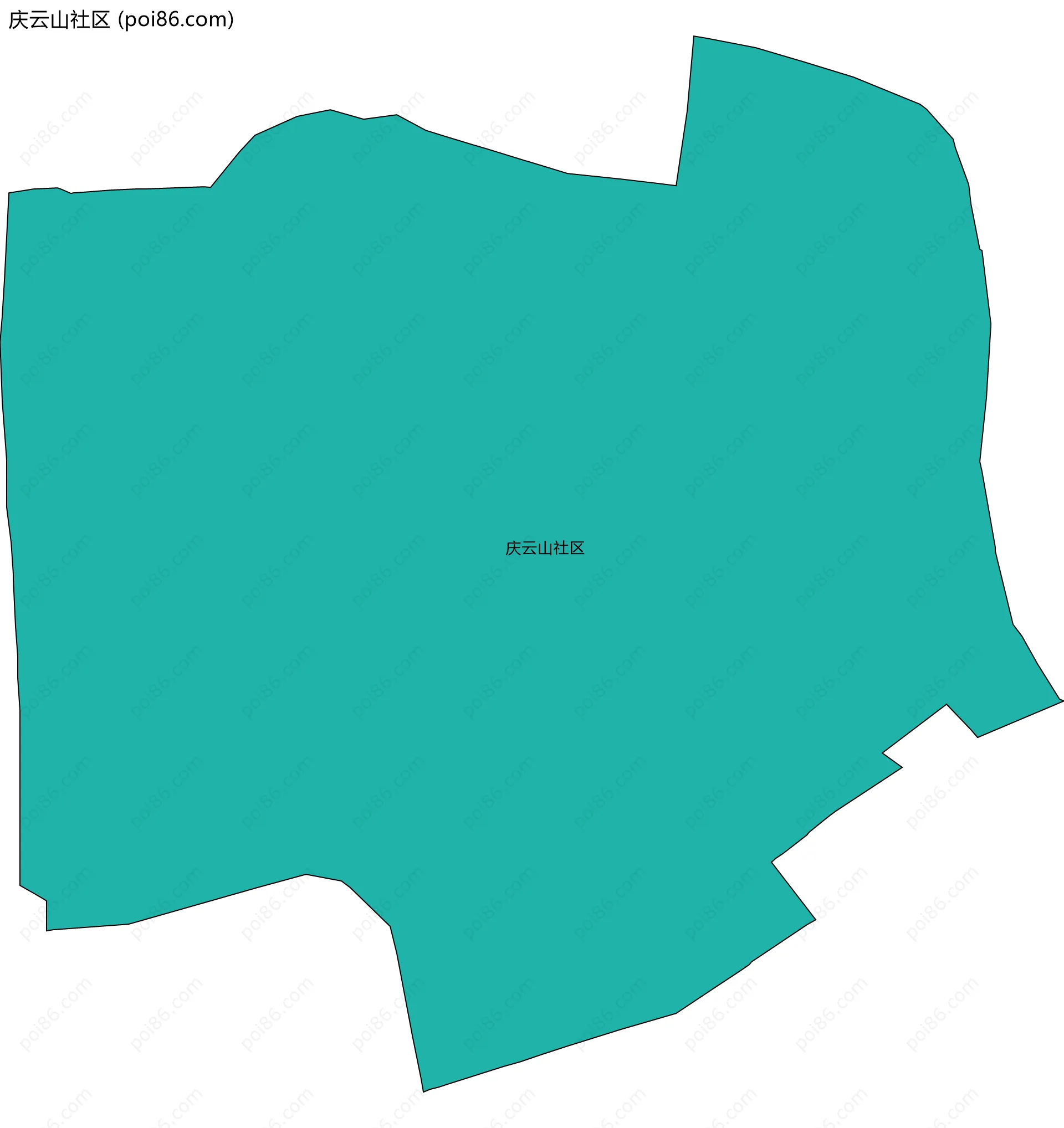 庆云山社区边界地图