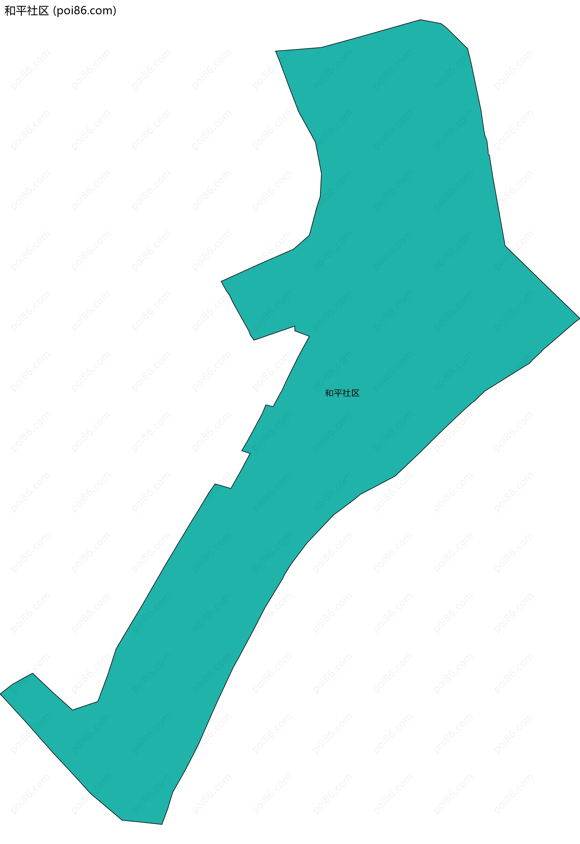 和平社区边界地图