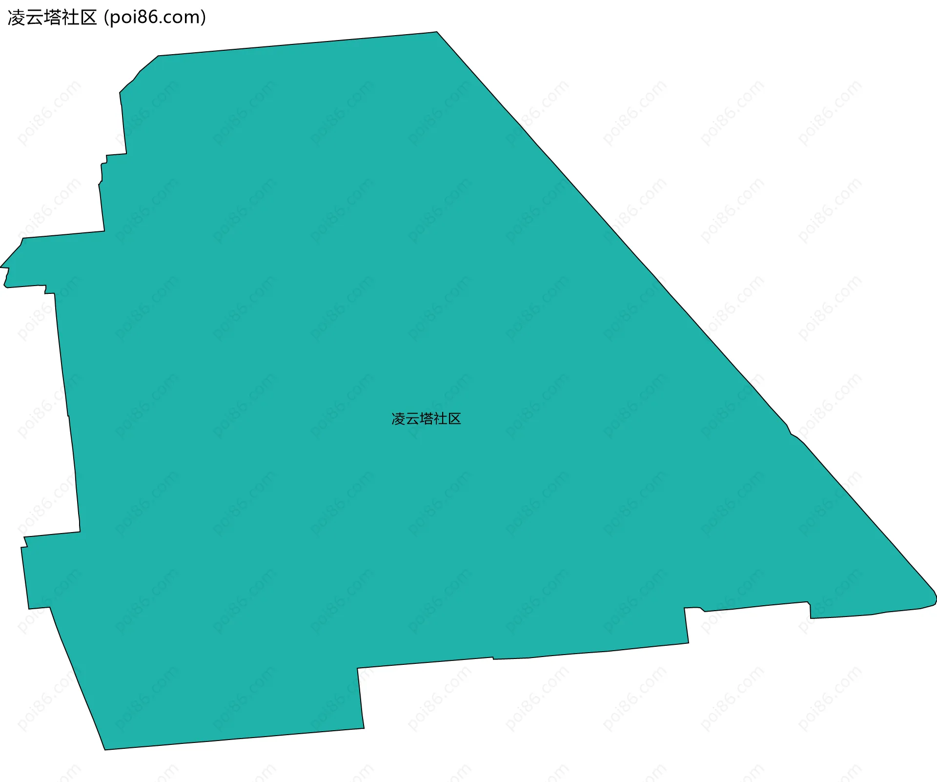 凌云塔社区边界地图