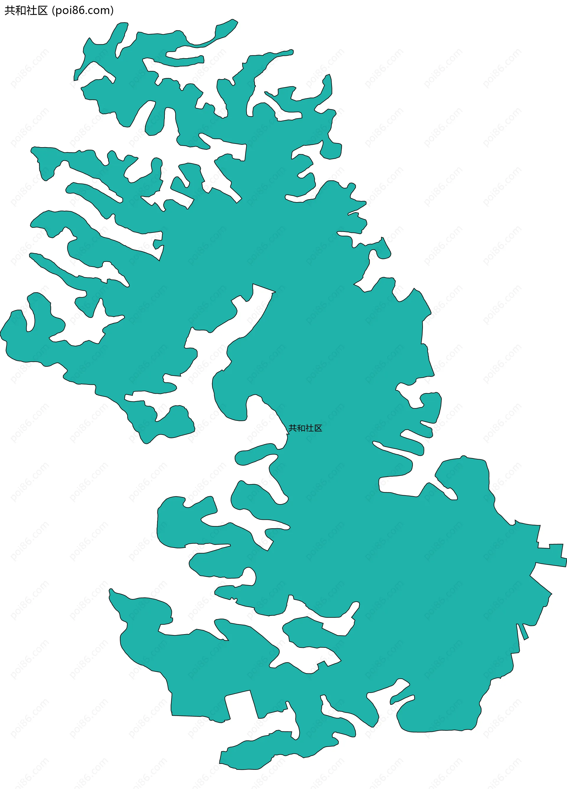 共和社区边界地图