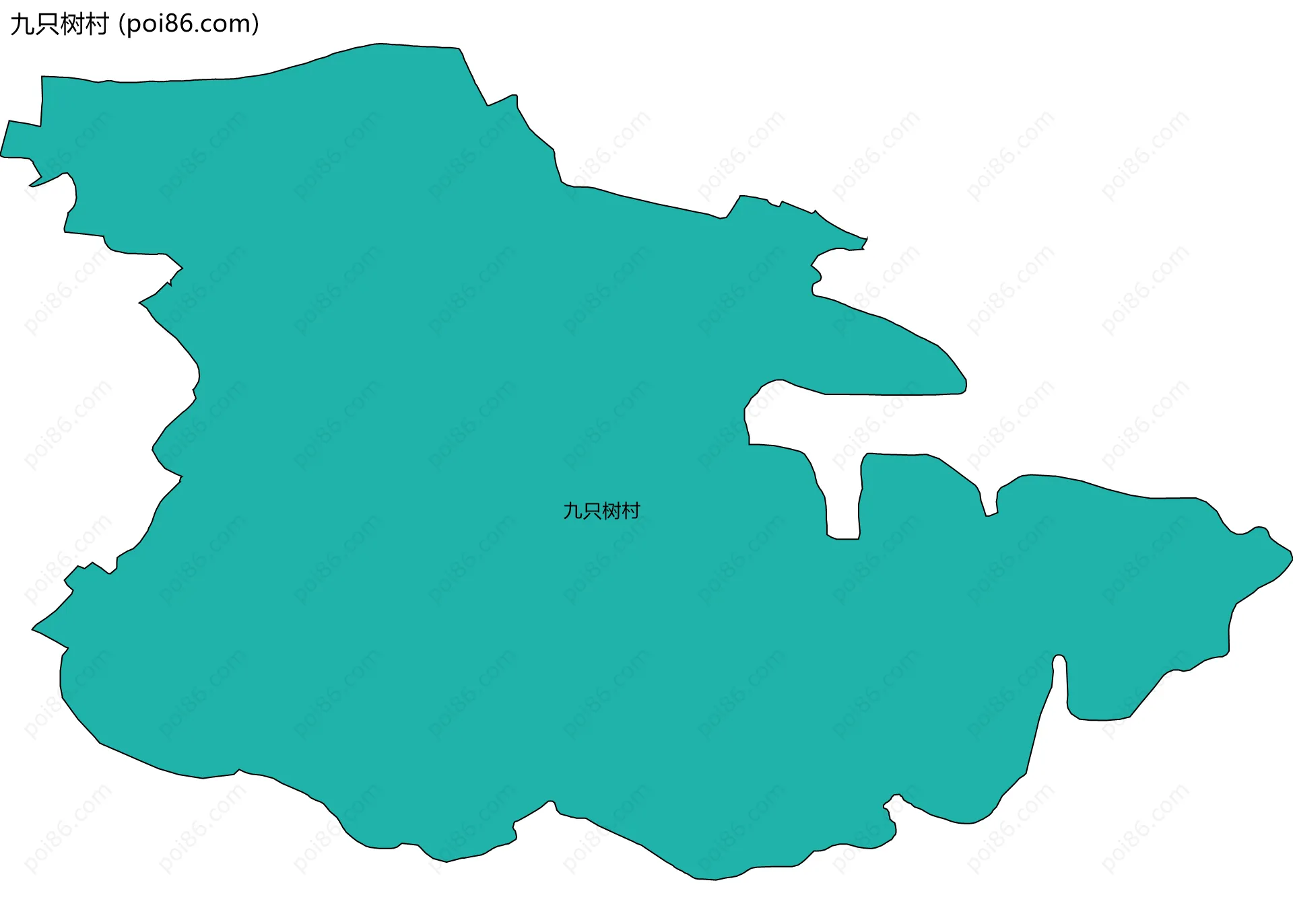 九只树村边界地图