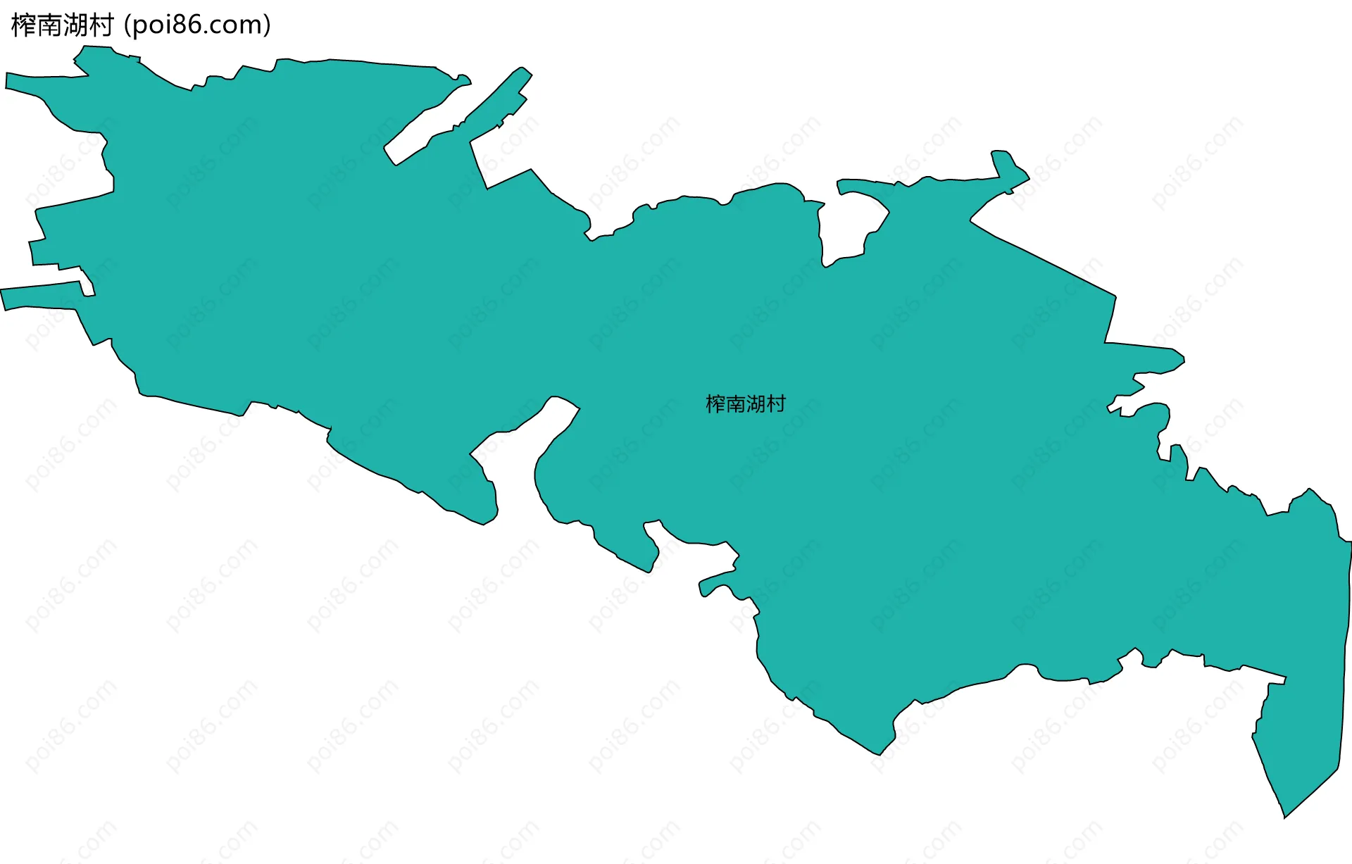 榨南湖村边界地图