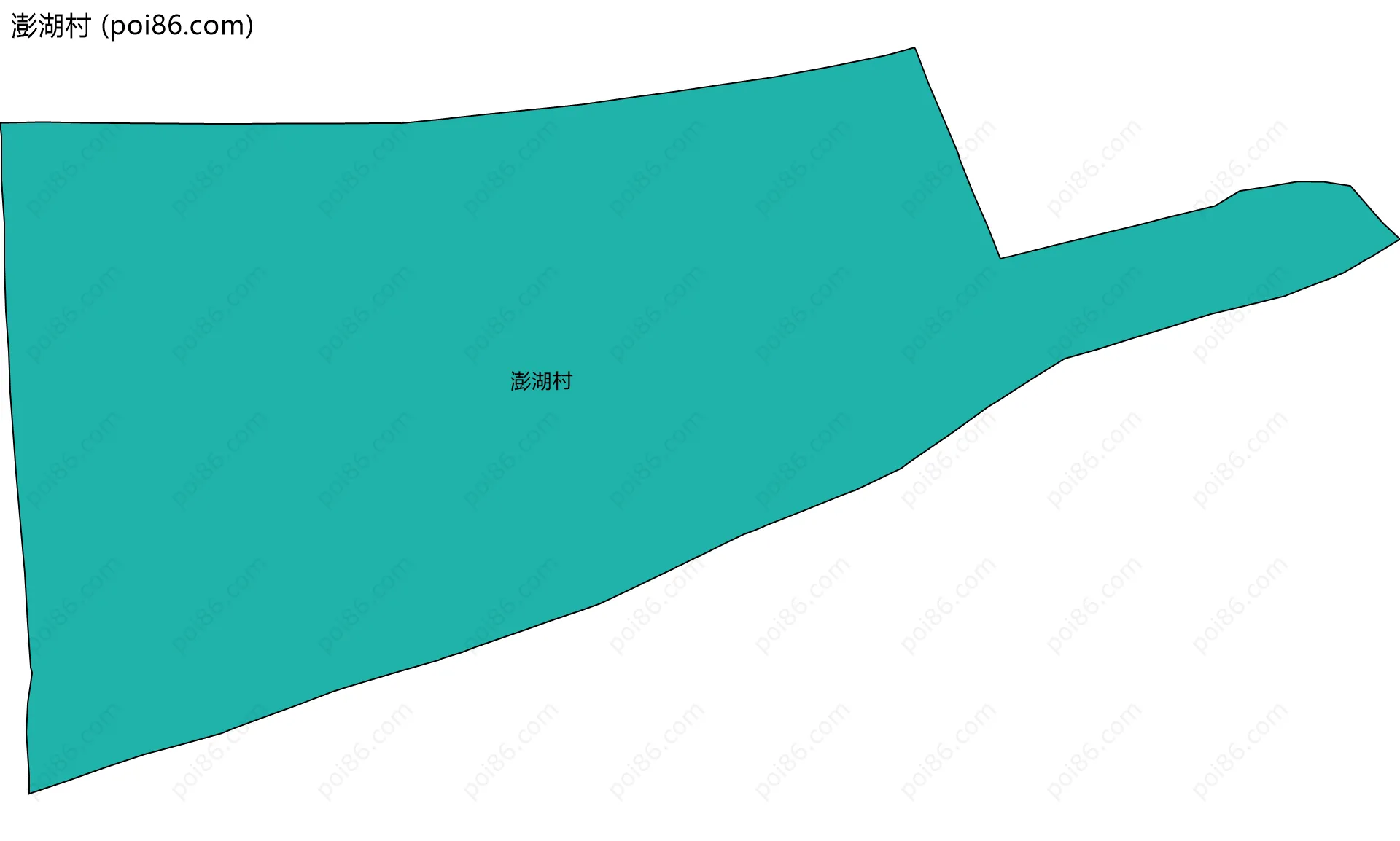 澎湖村边界地图