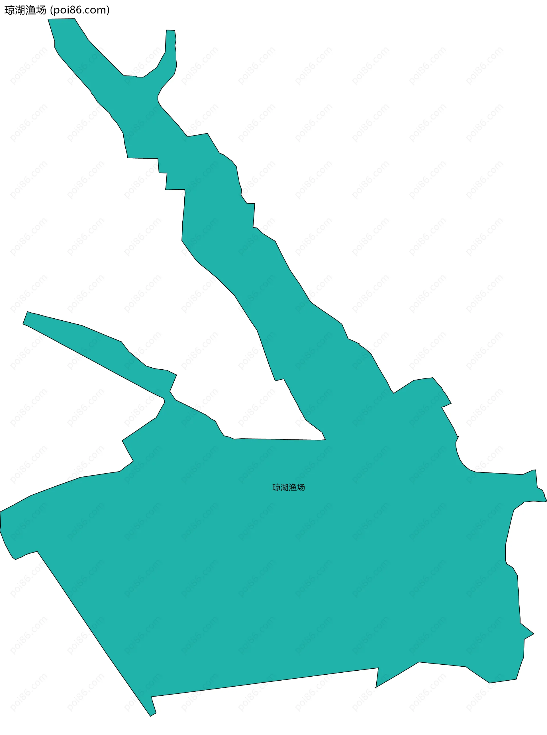 琼湖渔场边界地图