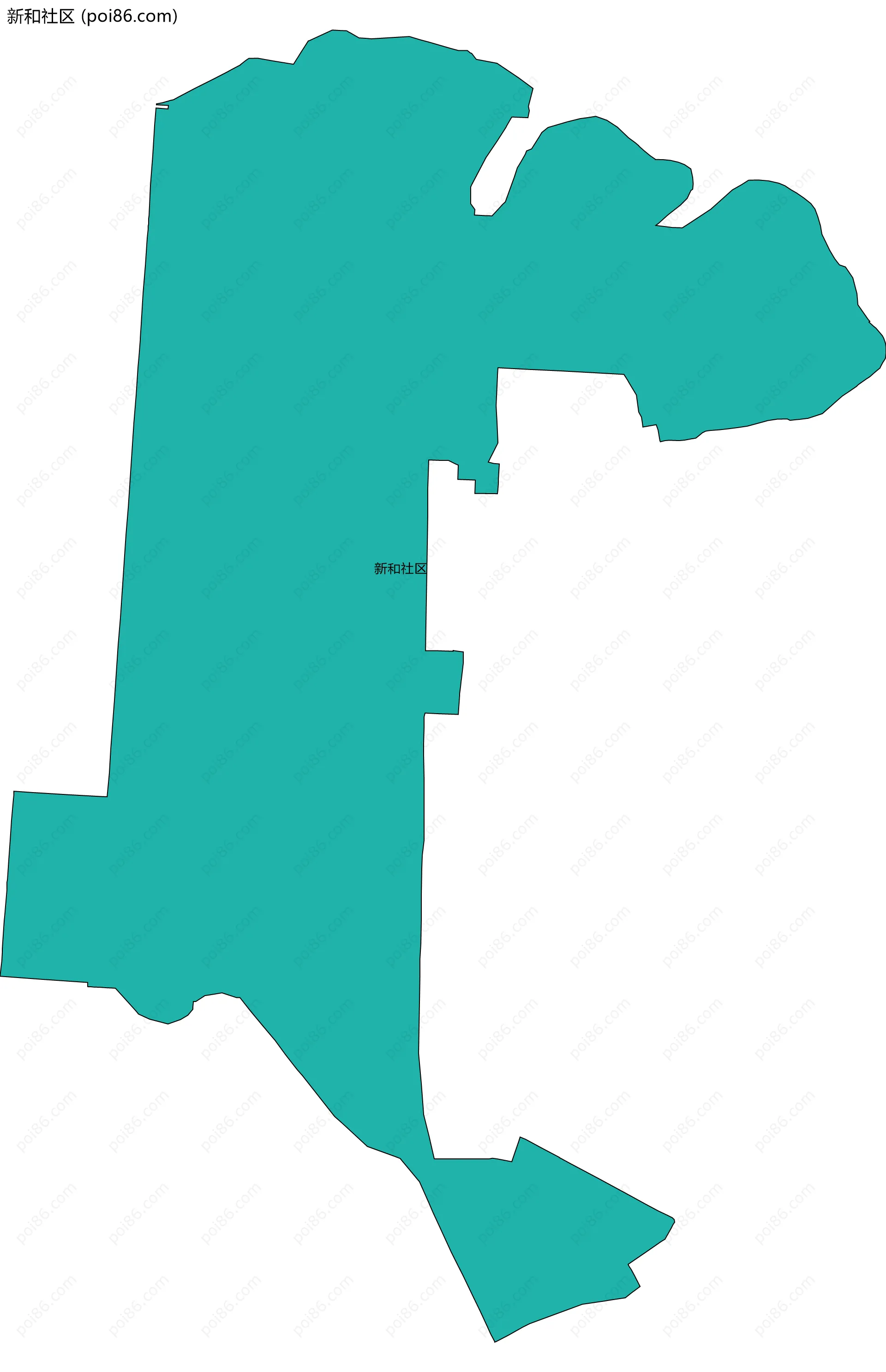 新和社区边界地图