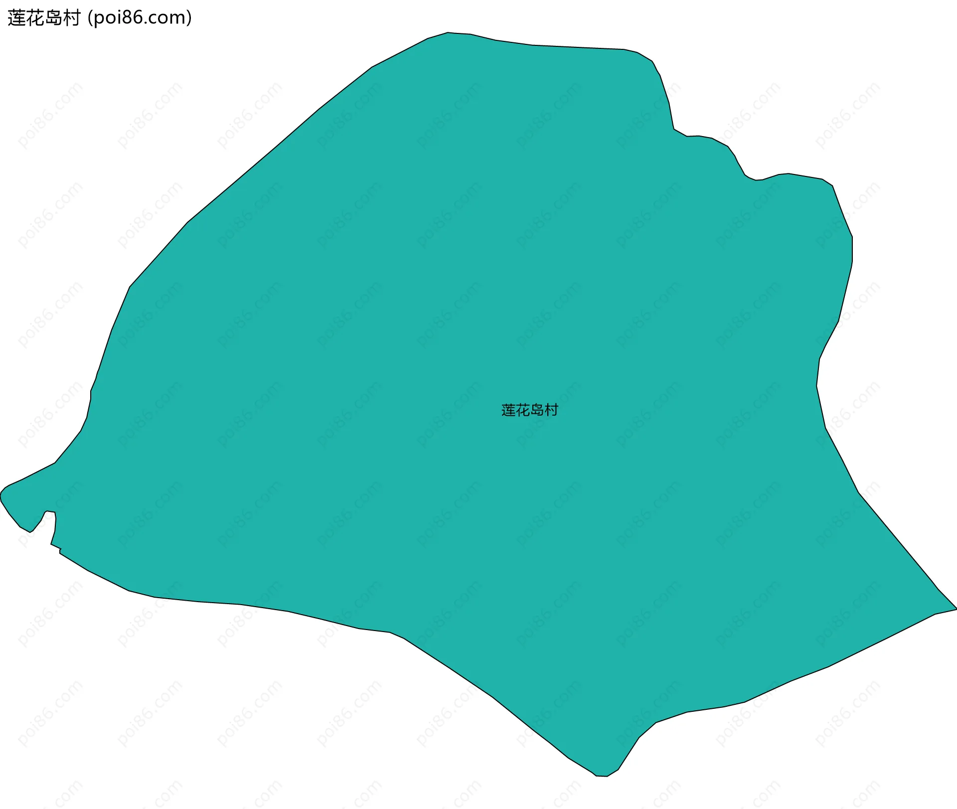 莲花岛村边界地图