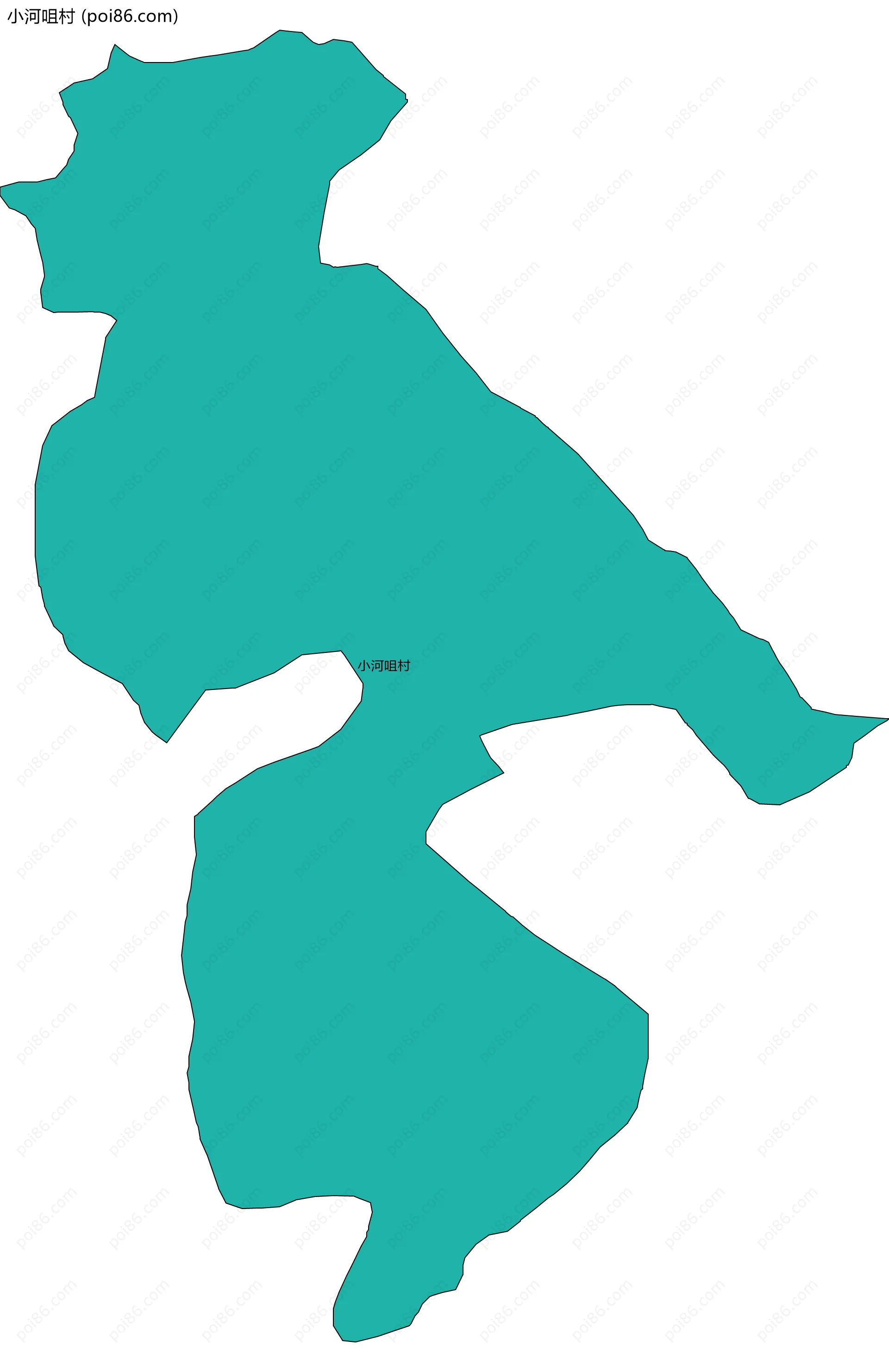 小河咀村边界地图