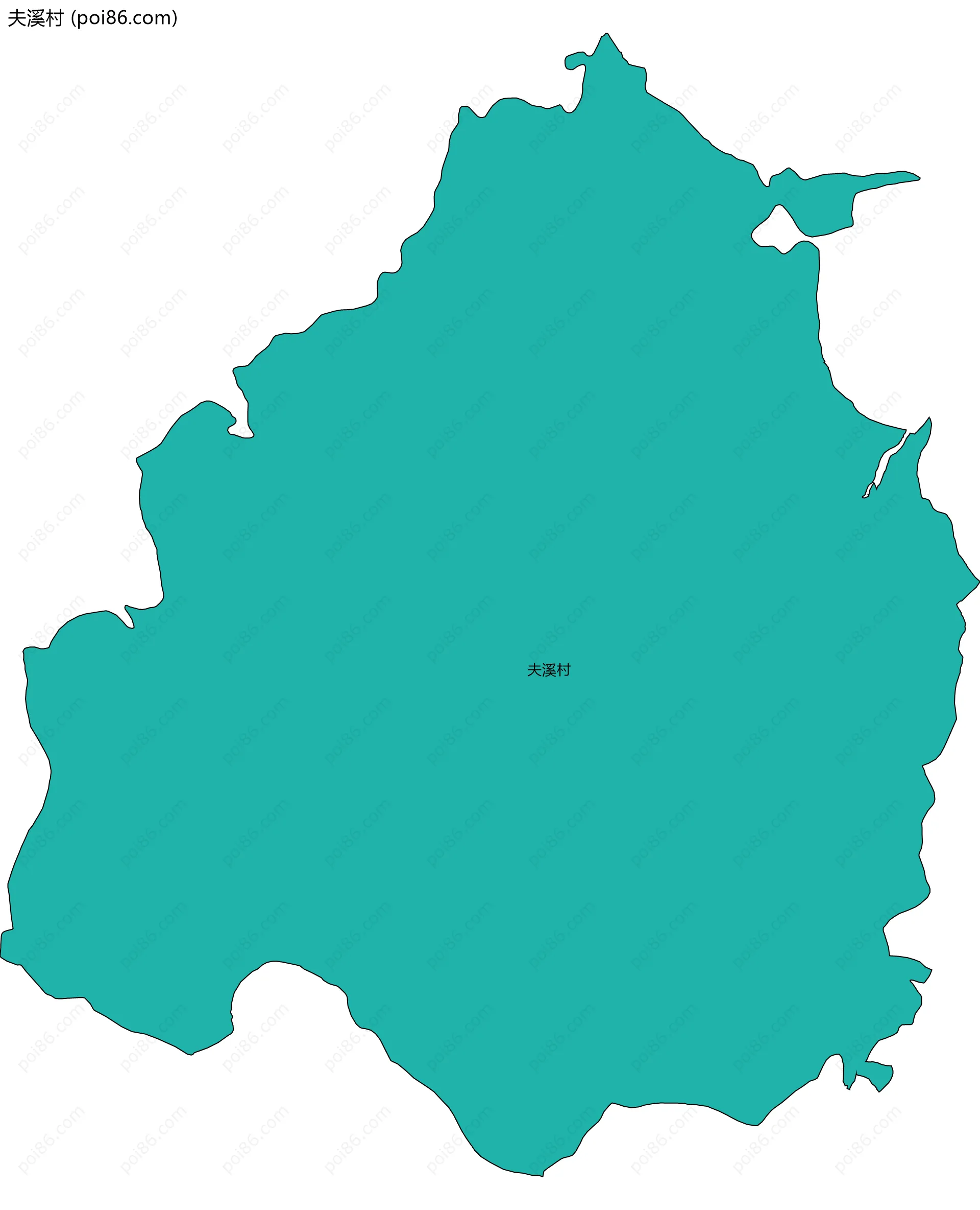 夫溪村边界地图