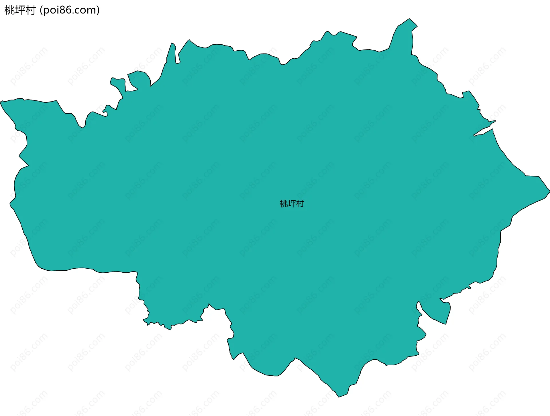 桃坪村边界地图
