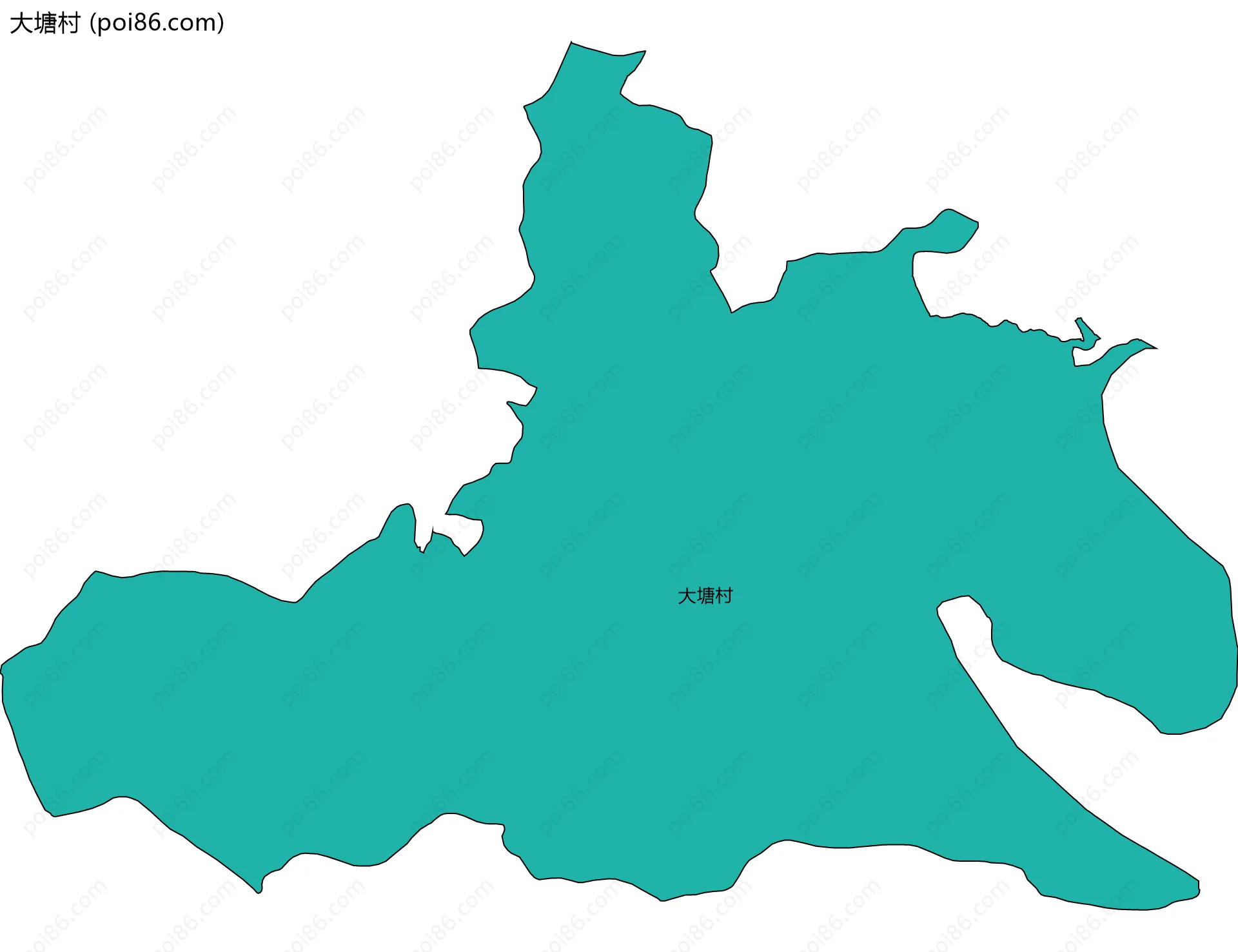 大塘村边界地图