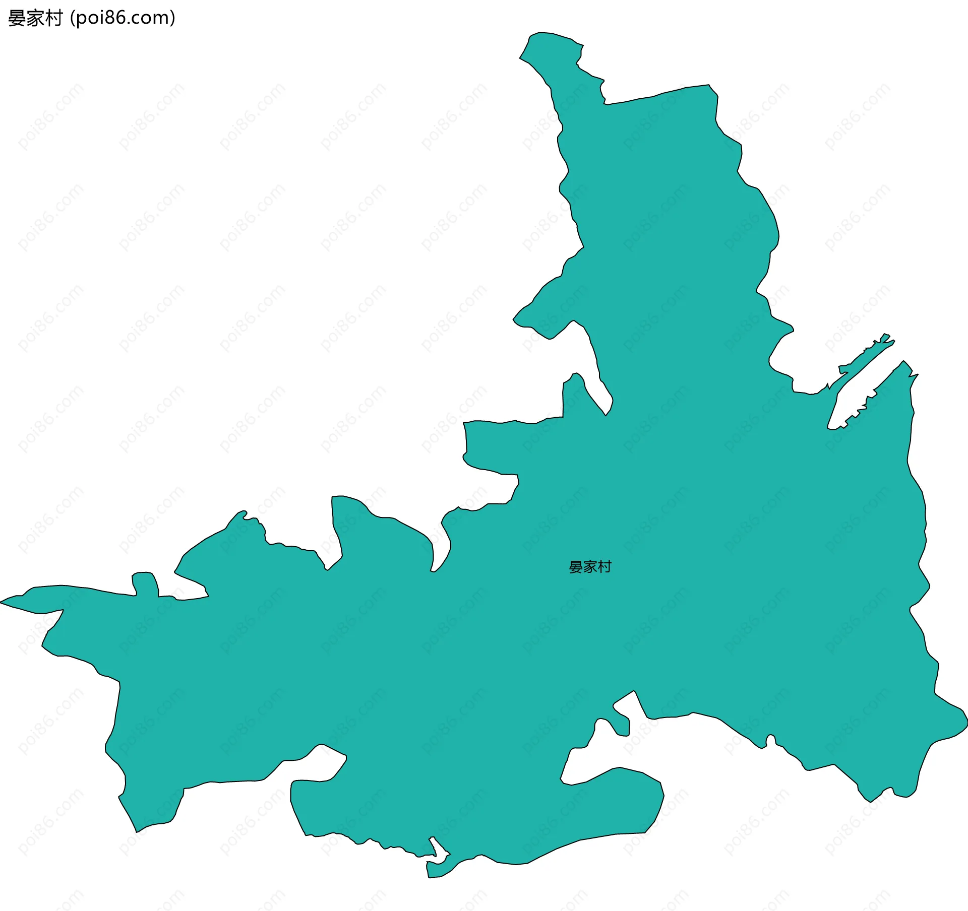 晏家村边界地图