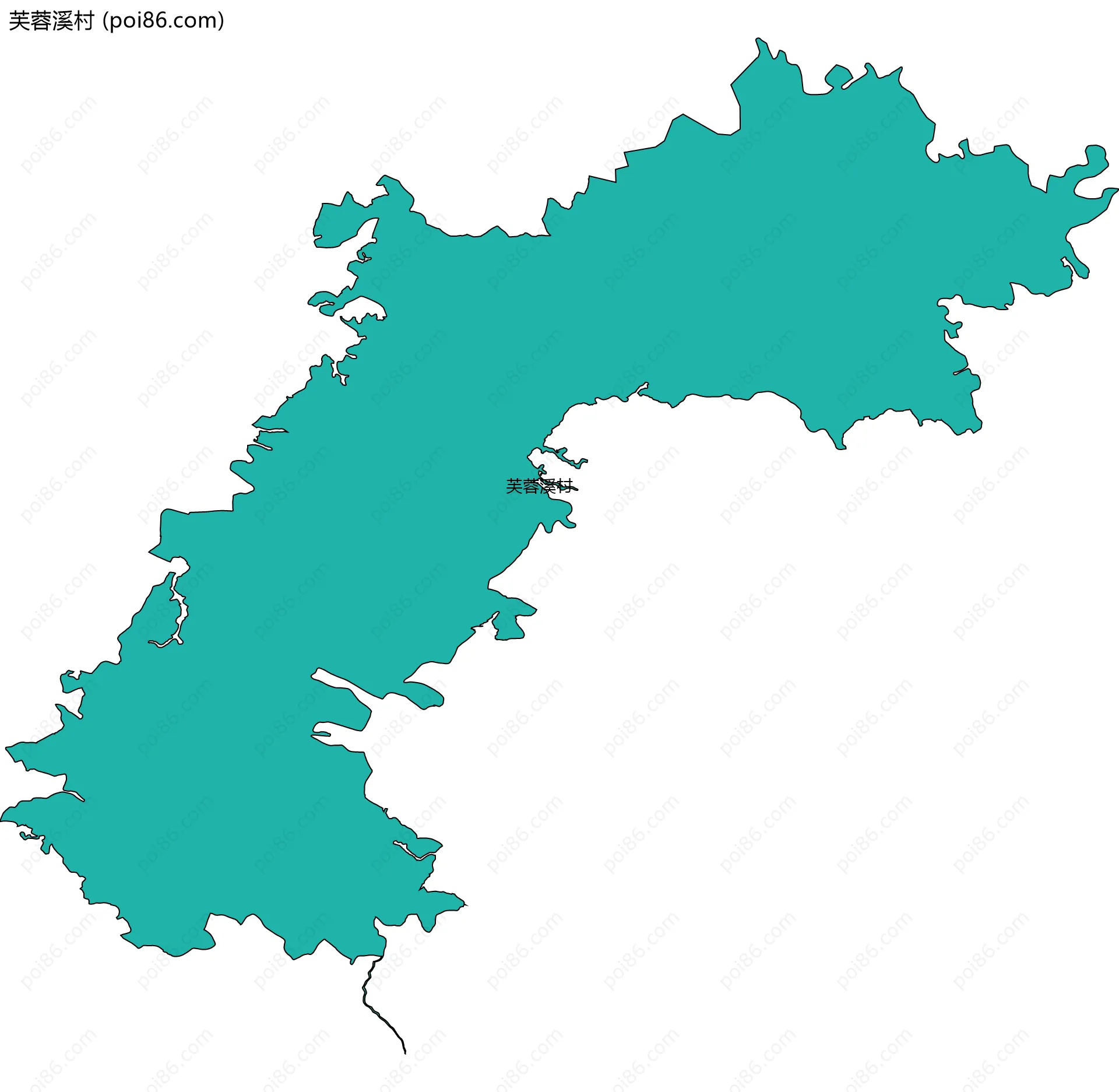 芙蓉溪村边界地图