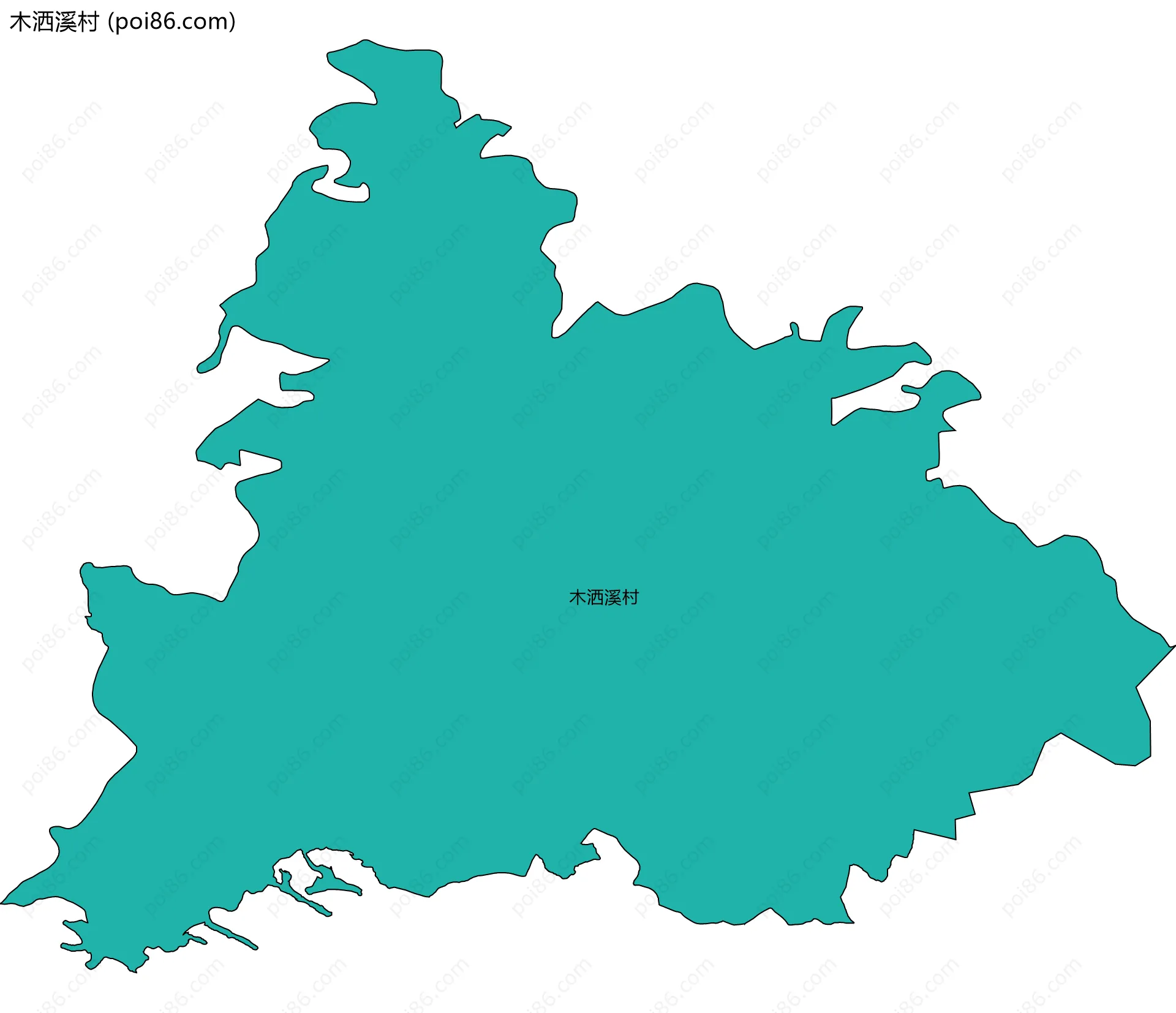 木洒溪村边界地图