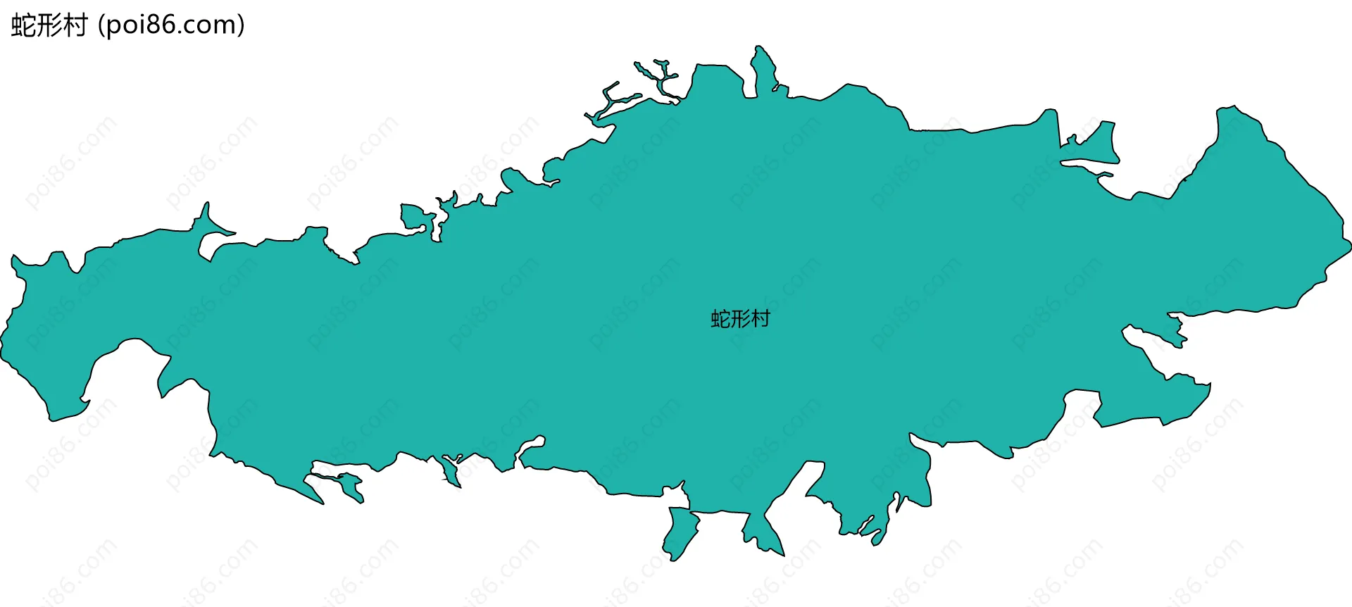 蛇形村边界地图