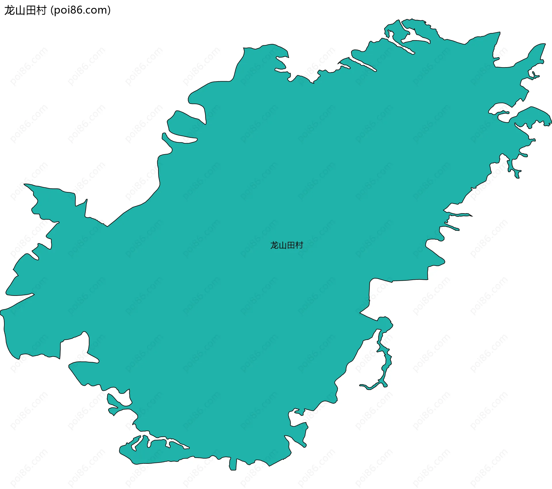 龙山田村边界地图