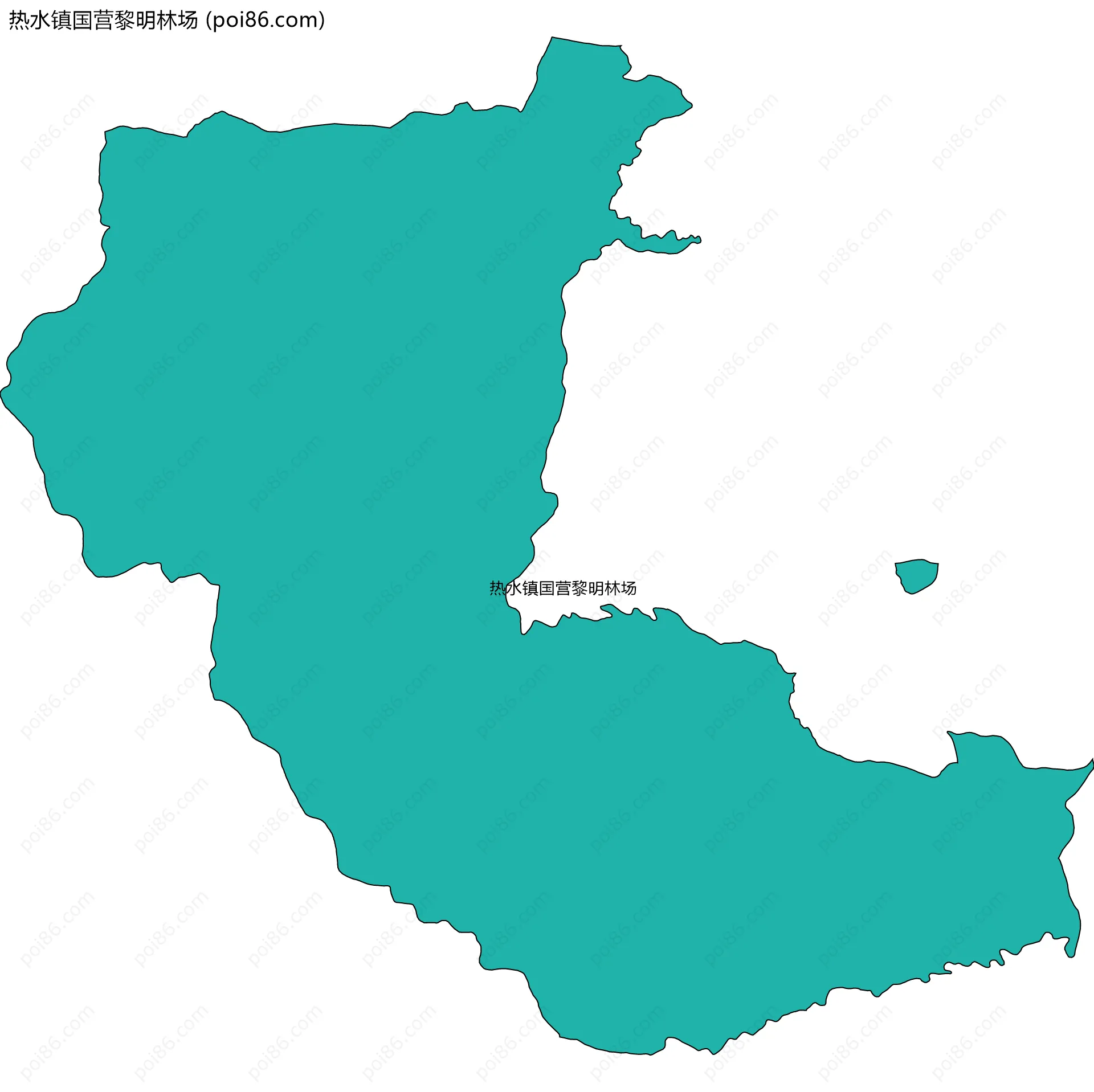 热水镇国营黎明林场边界地图