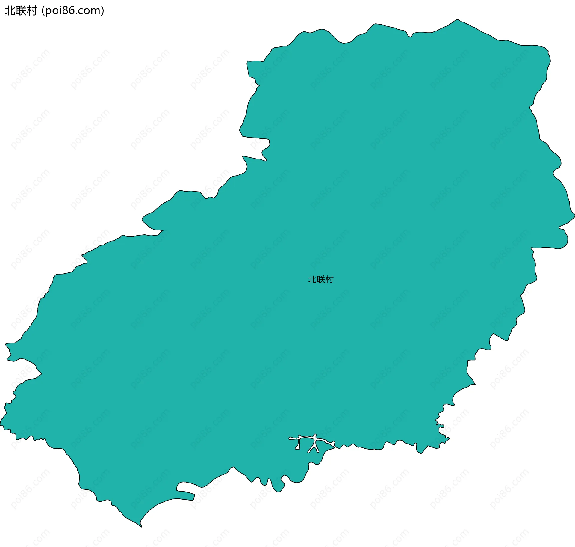 北联村边界地图