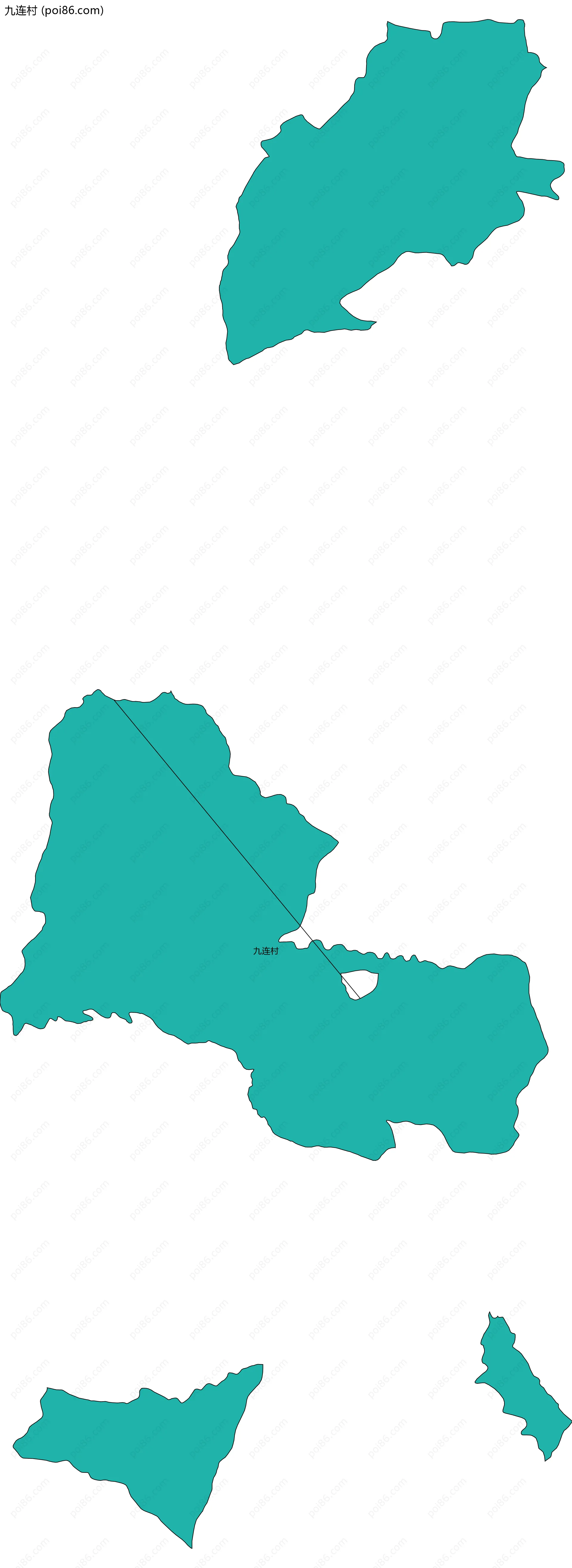 九连村边界地图