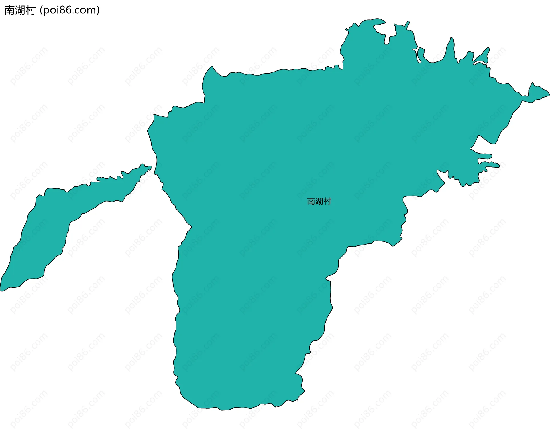 南湖村边界地图
