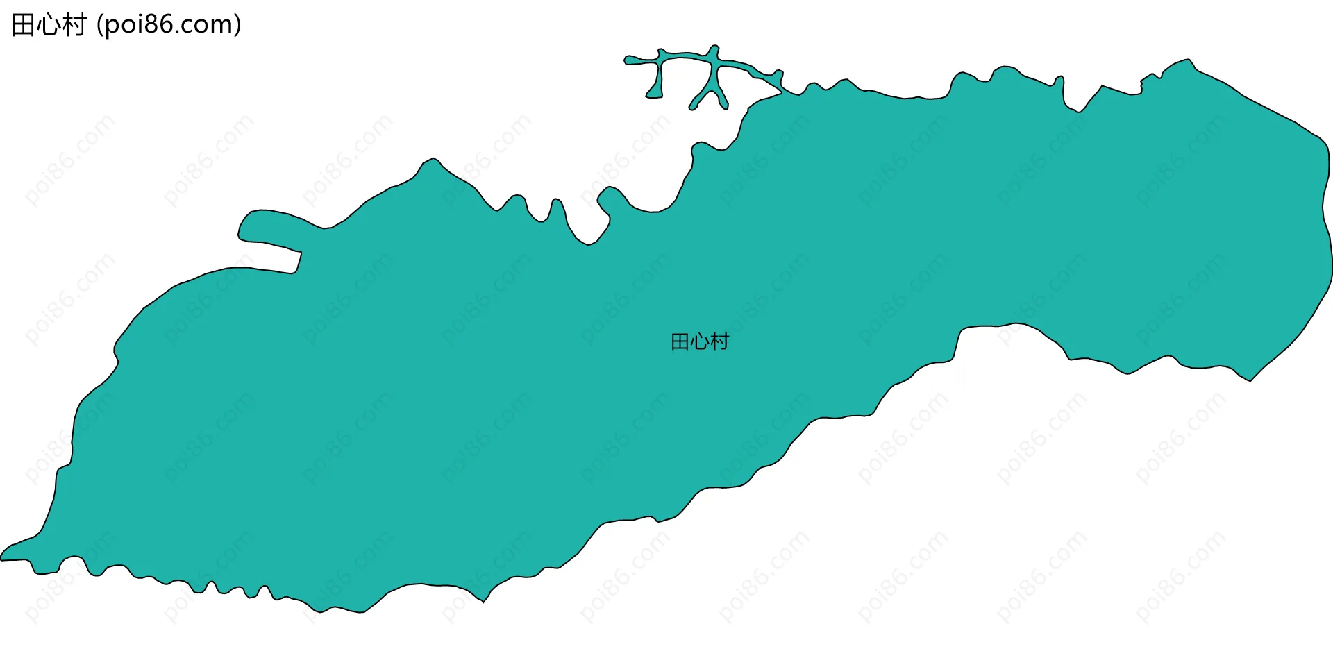 田心村边界地图